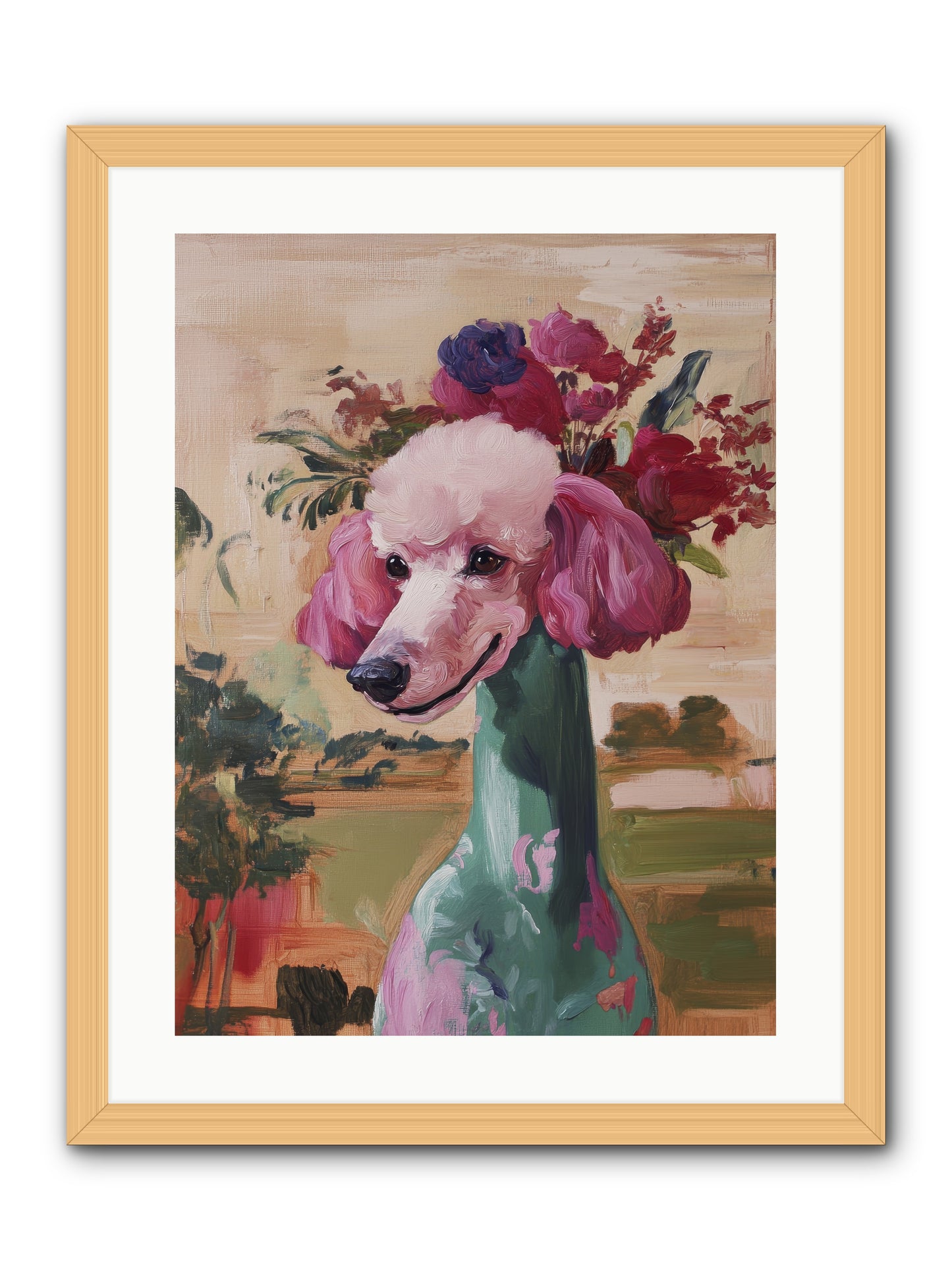 Dame Cordelia -- Framed Print - Natural 18x24