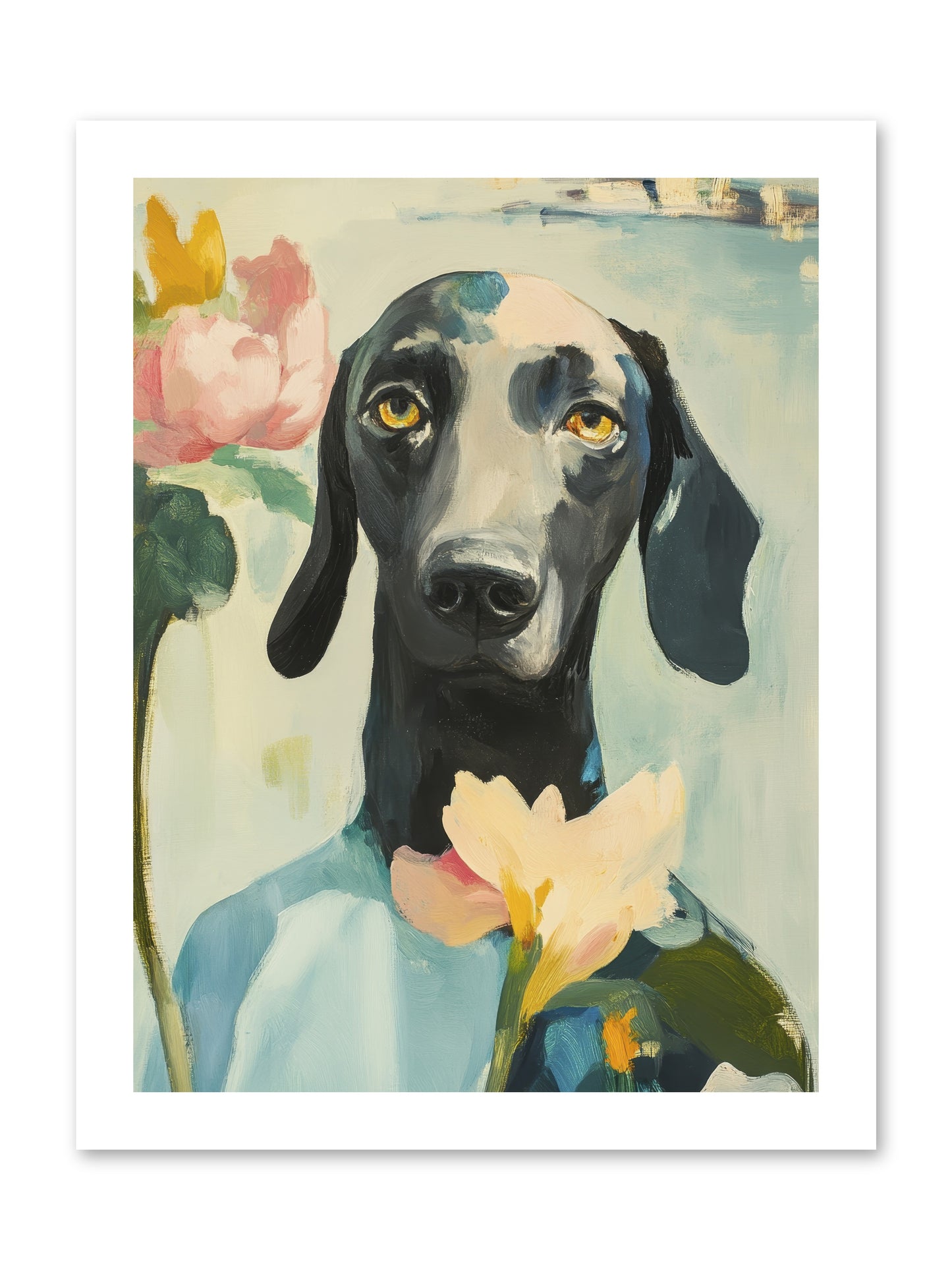 Dame Rosebud -- Loose Canvas Print 12x16