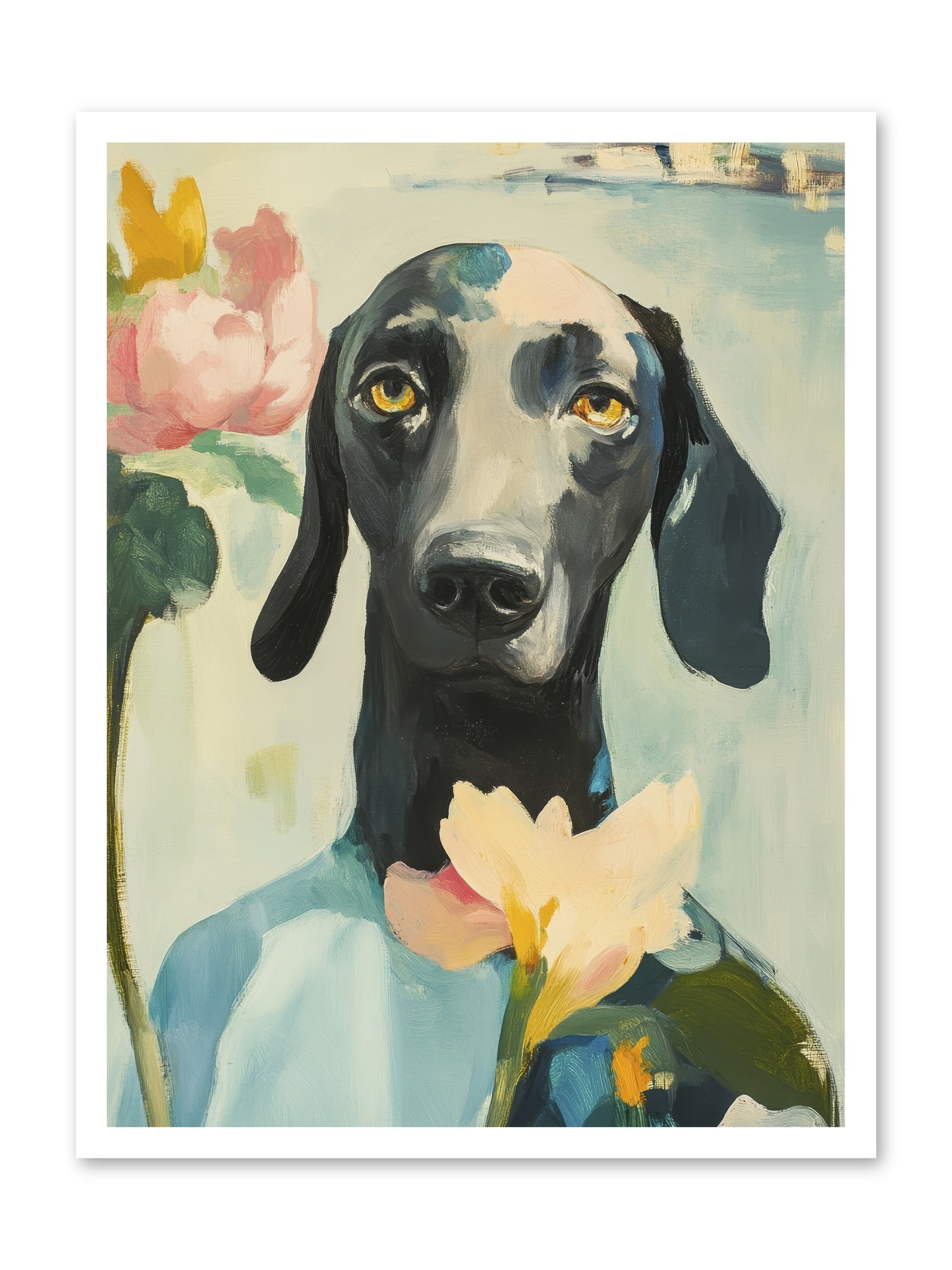 Dame Rosebud -- Loose Canvas Print 24x32