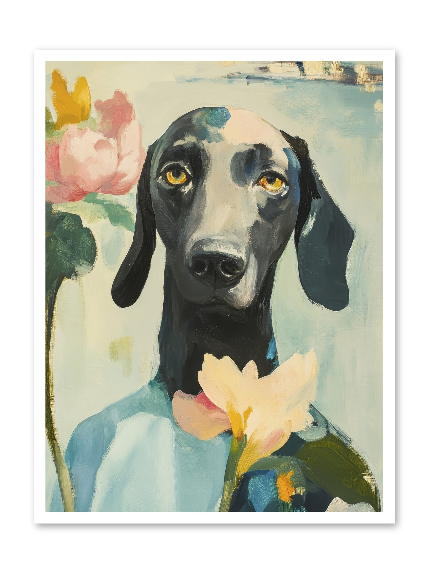 Dame Rosebud -- Loose Canvas Print 30x40