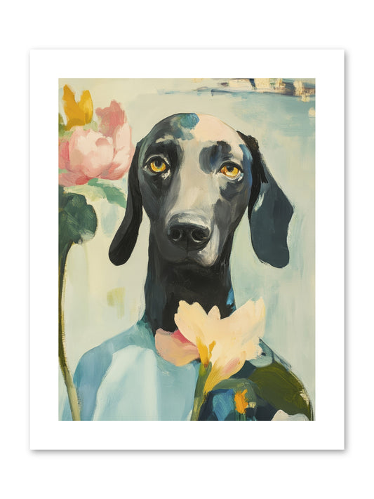 Dame Rosebud -- Paper Print 9x12