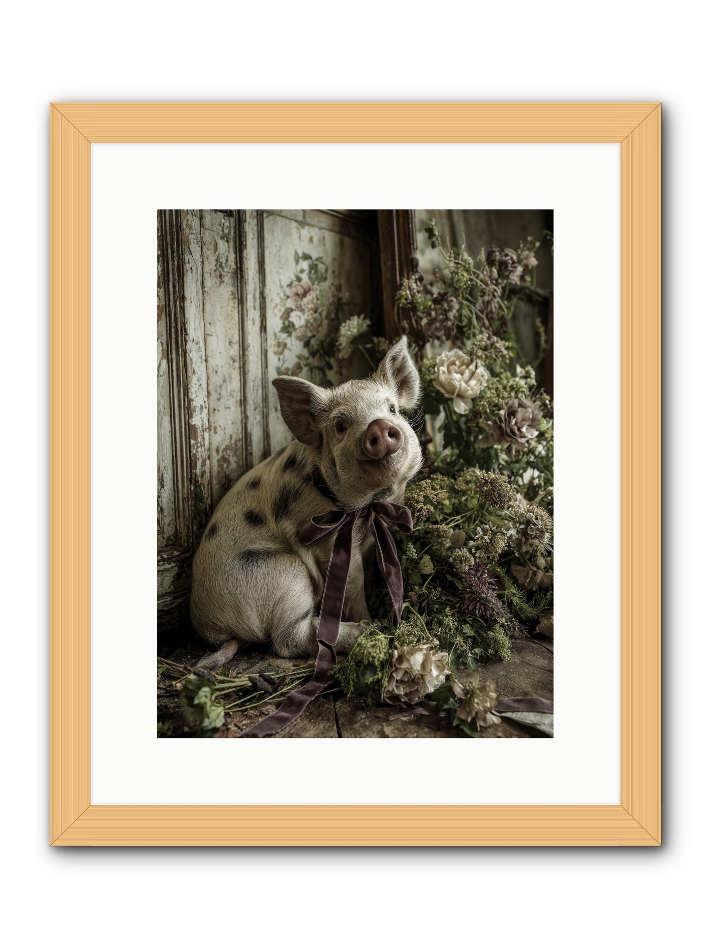 Damsel -- Framed Print - Natural 12x16