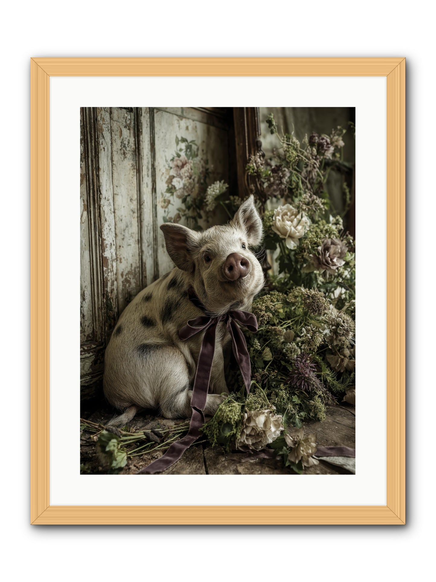 Damsel -- Framed Print - Natural 18x24