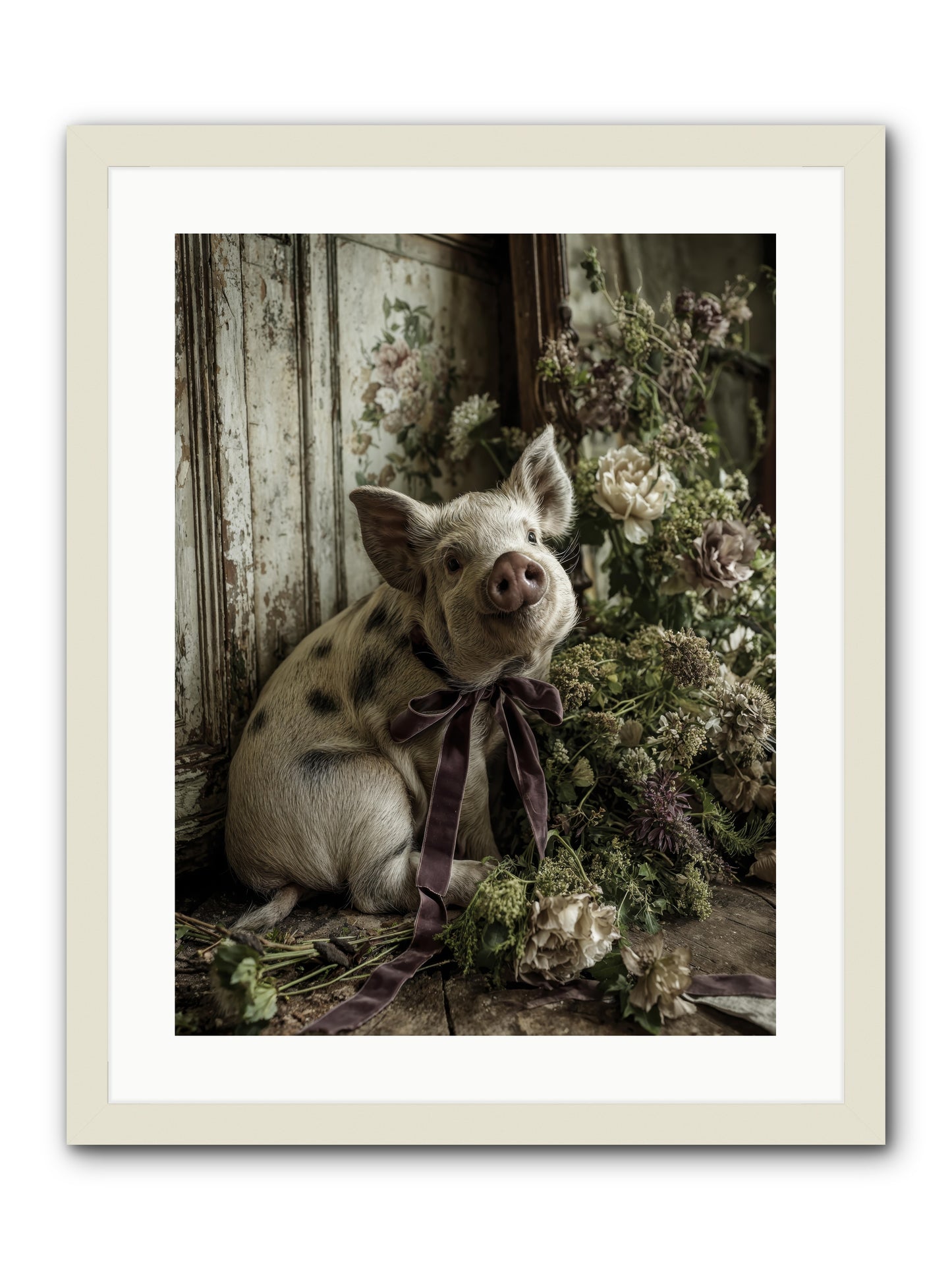 Damsel -- Framed Print - White 18x24