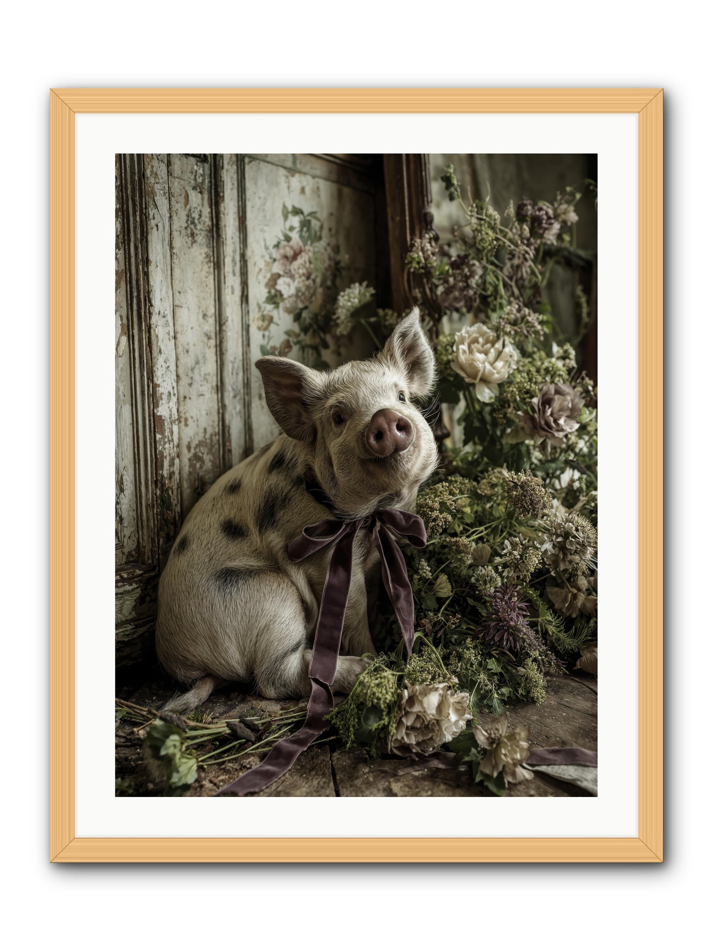 Damsel -- Framed Print - Natural 24x32