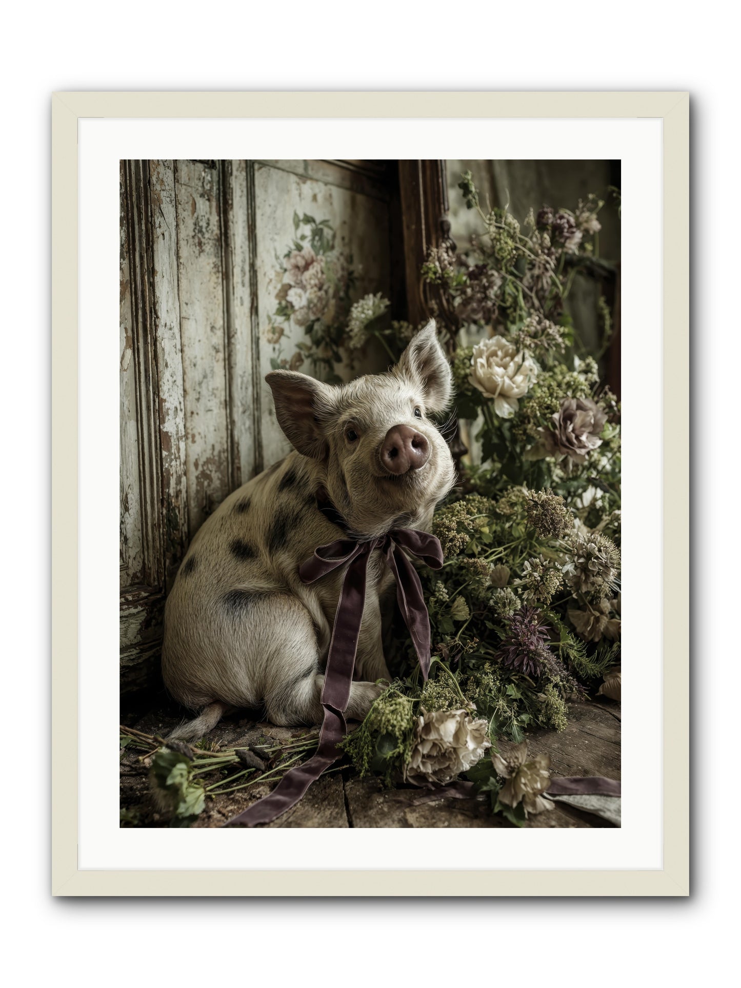 Damsel -- Framed Print - White 24x32