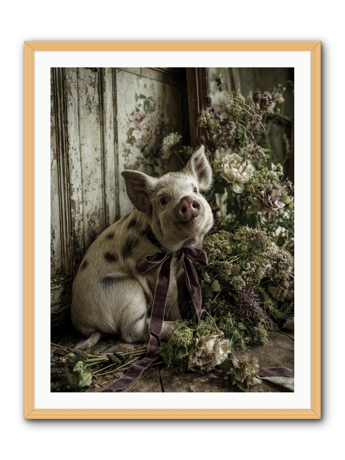 Damsel -- Framed Print - Natural 30x40