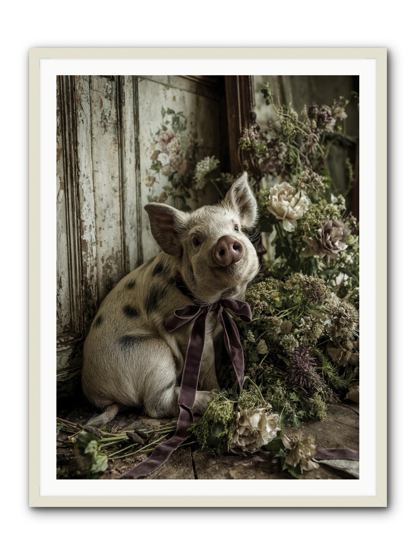 Damsel -- Framed Print - White 36x48