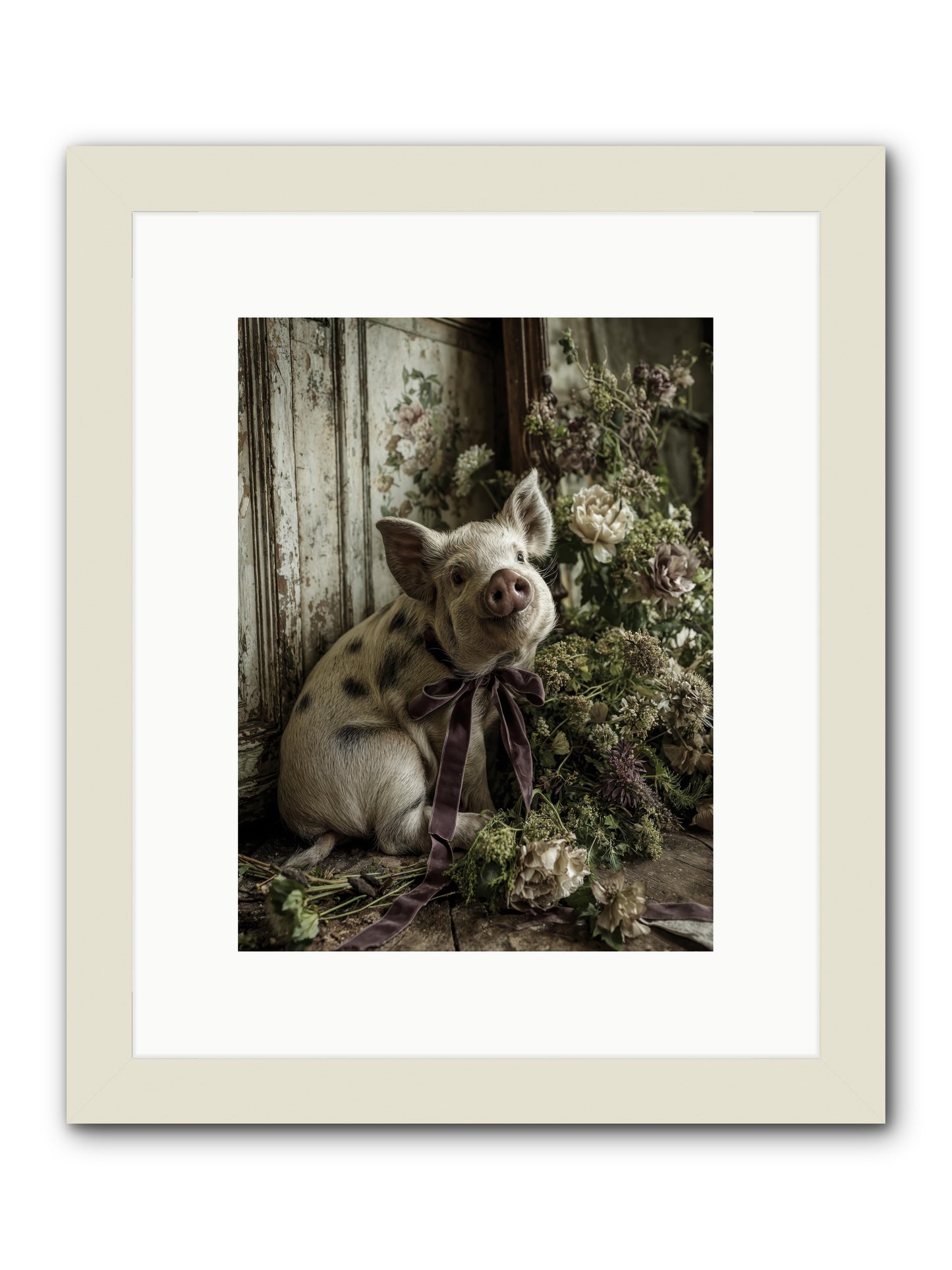 Damsel -- Framed Print - White 9x12