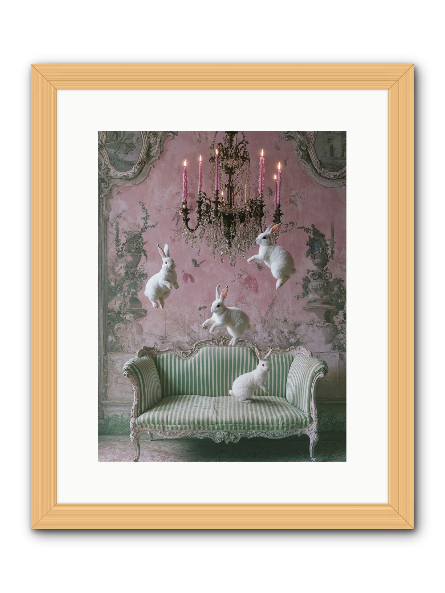 Dance Of Untamed Grace -- Framed Print - Natural 12x16