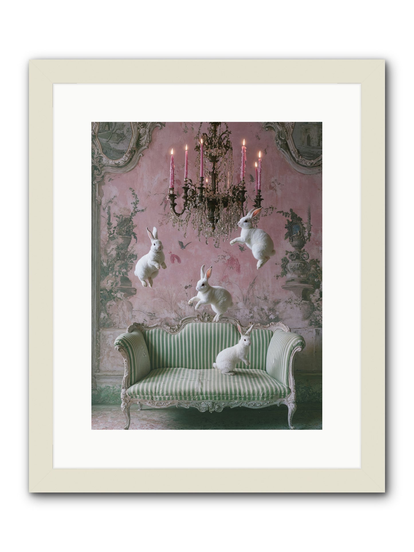 Dance Of Untamed Grace -- Framed Print - White 12x16