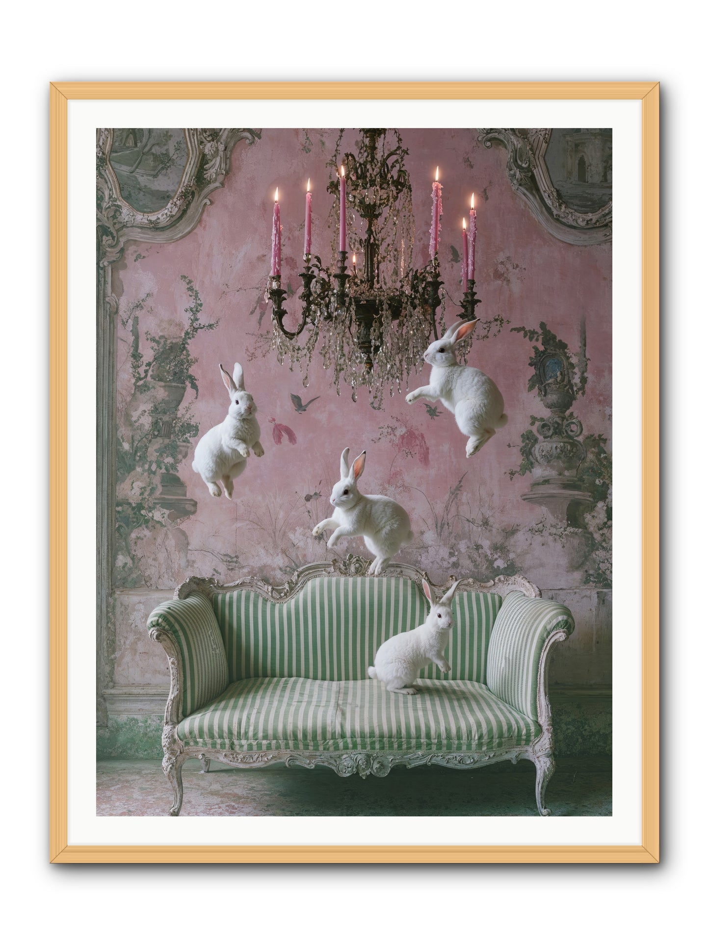 Dance Of Untamed Grace -- Framed Print - Natural 36x48