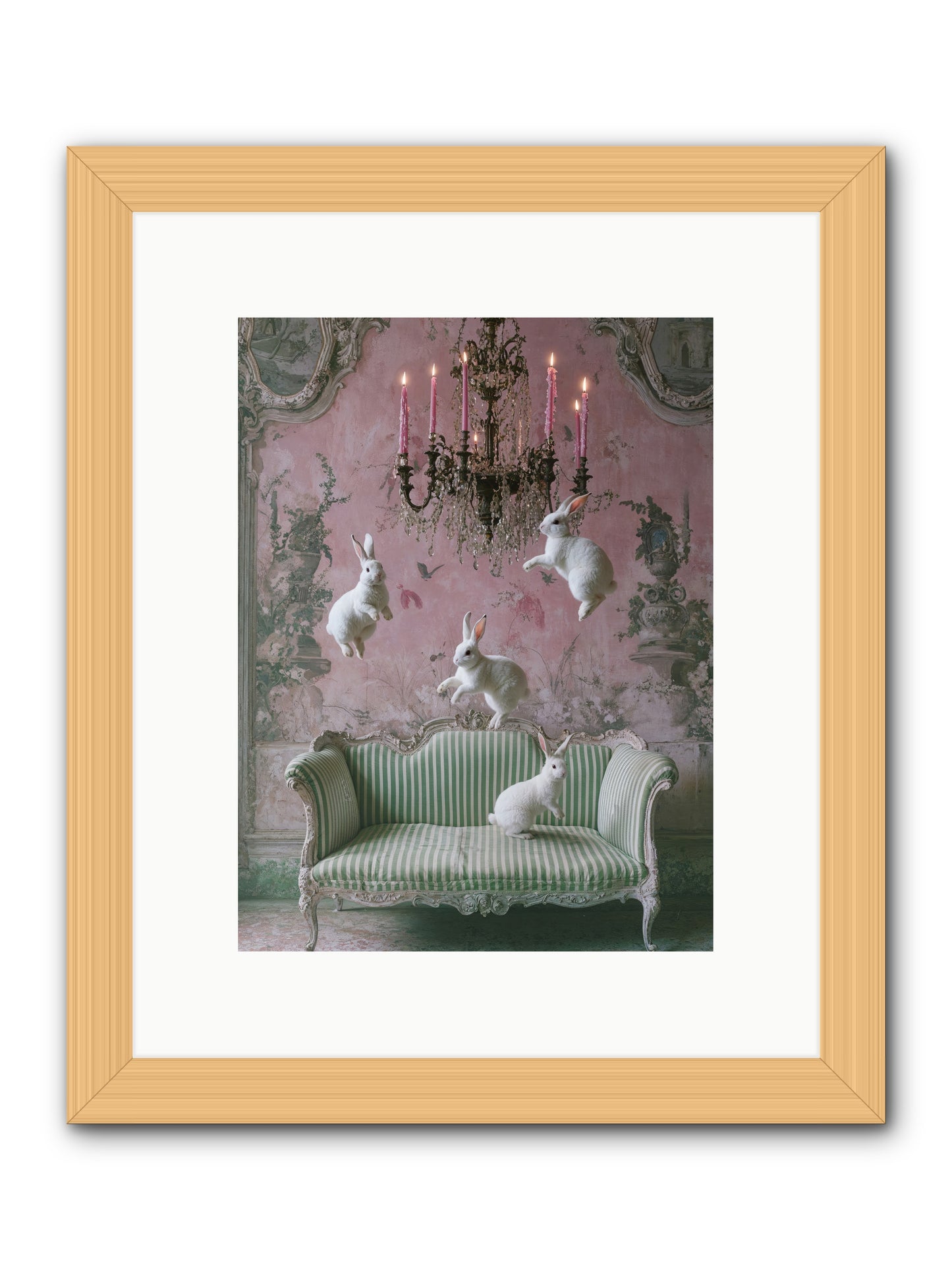 Dance Of Untamed Grace -- Framed Print - Natural 9x12