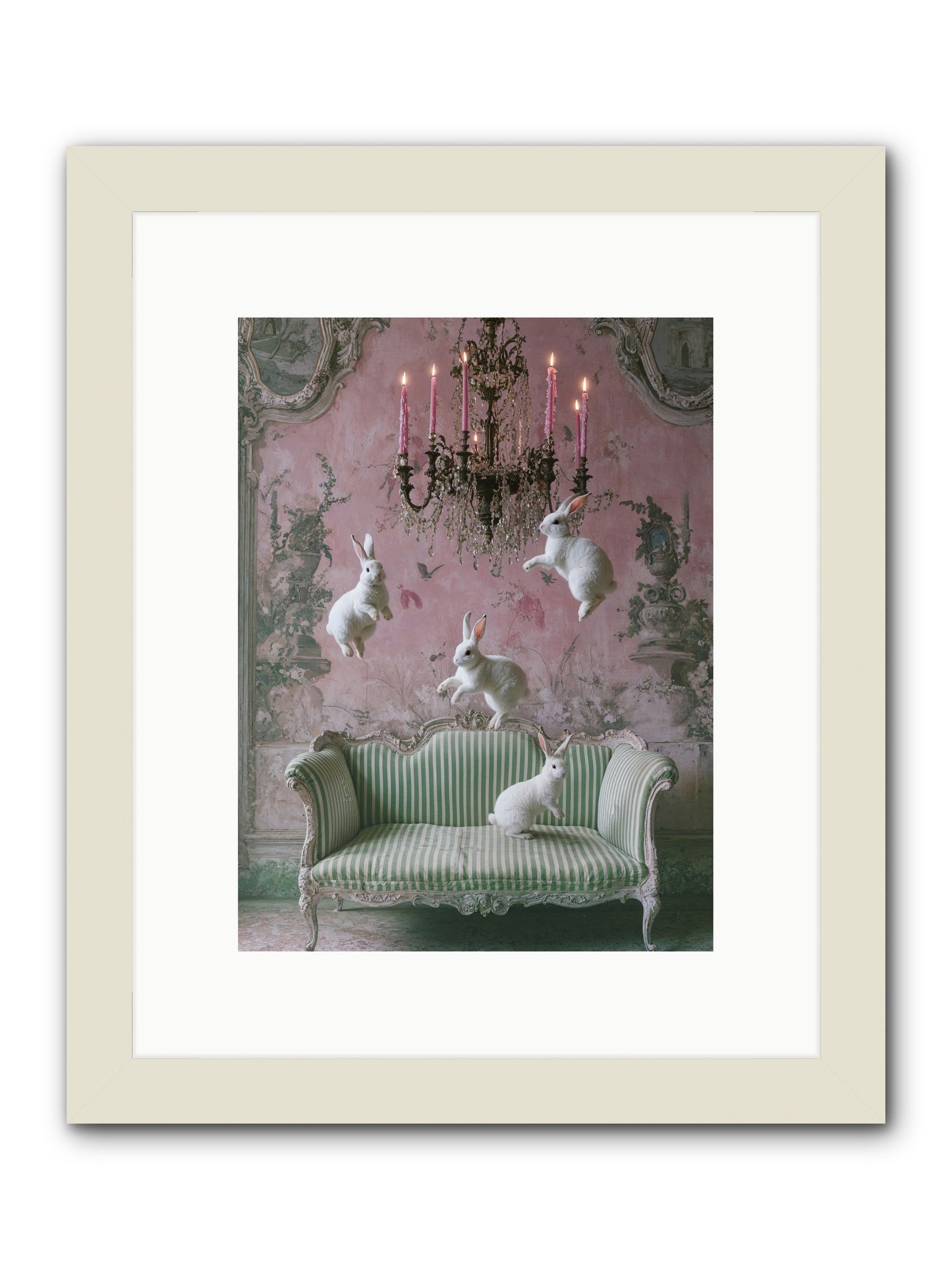 Dance Of Untamed Grace -- Framed Print - White 9x12
