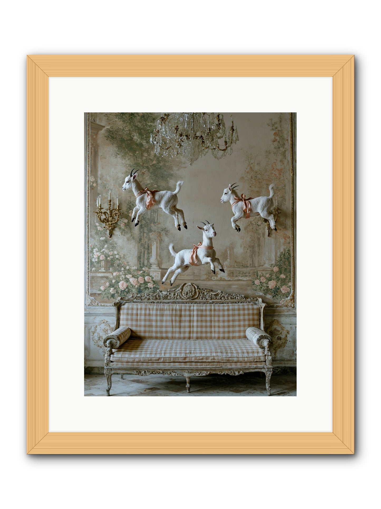 Dance Of Wild Hearts -- Framed Print - Natural 12x16