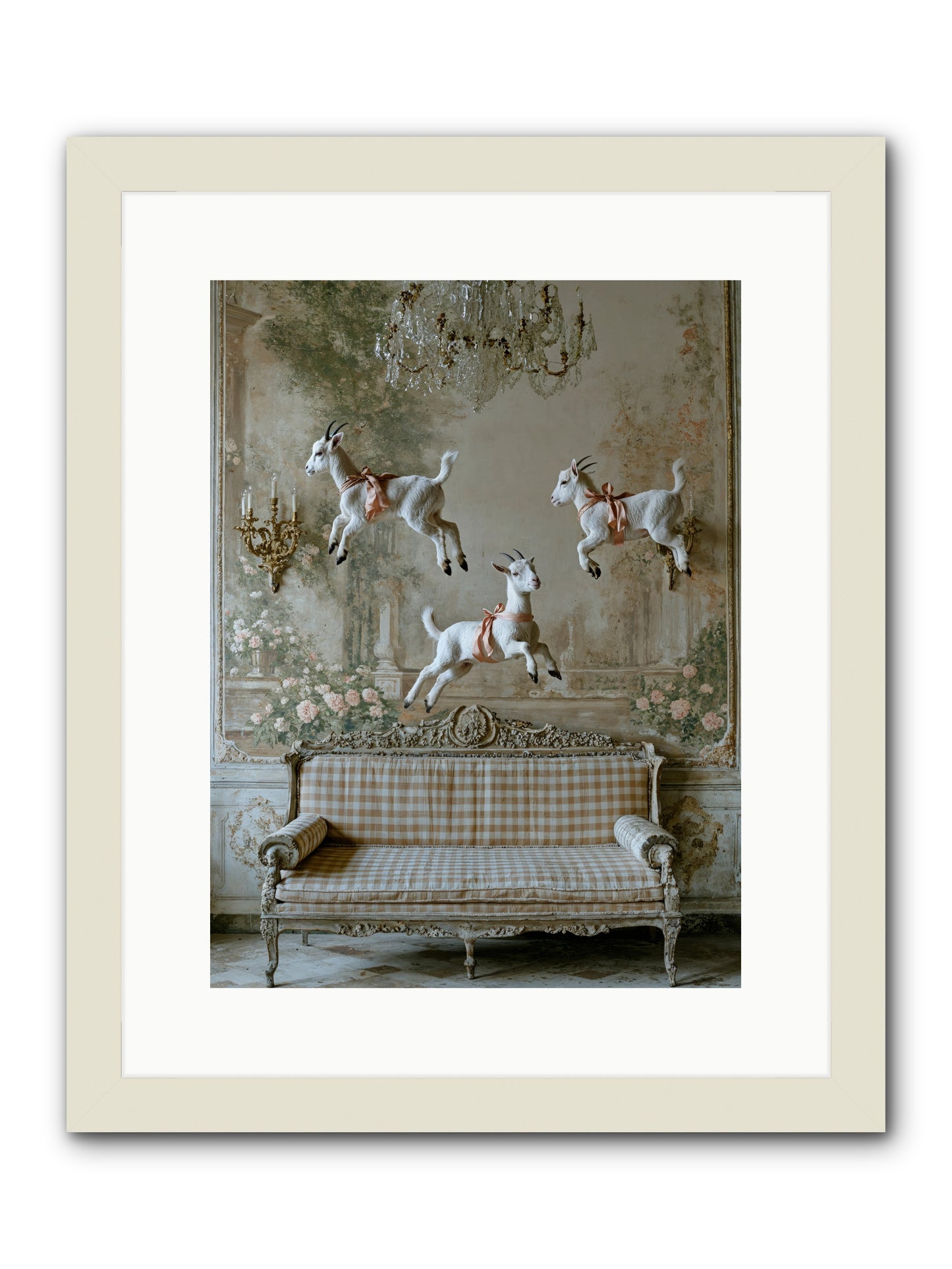 Dance Of Wild Hearts -- Framed Print - White 12x16