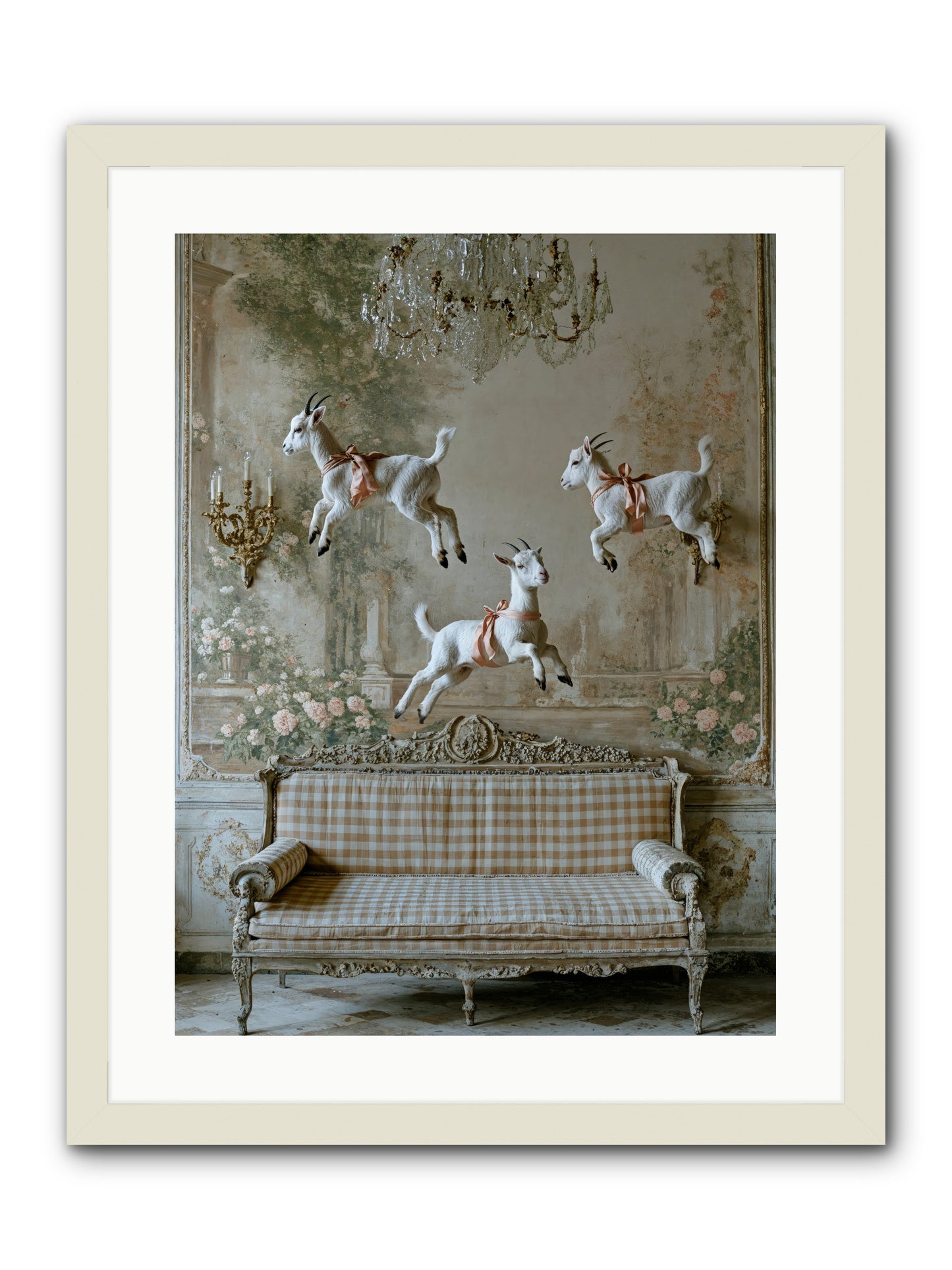 Dance Of Wild Hearts -- Framed Print - White 18x24