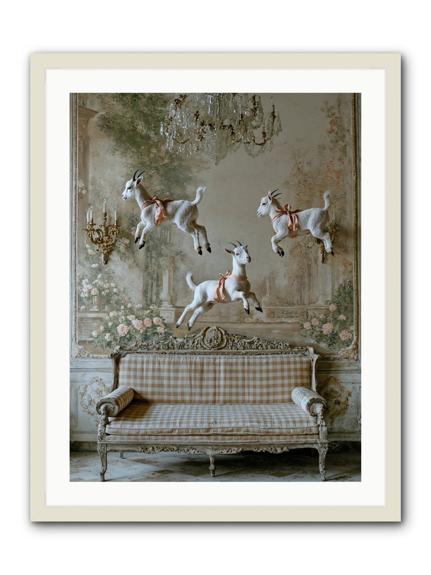 Dance Of Wild Hearts -- Framed Print - White 24x32
