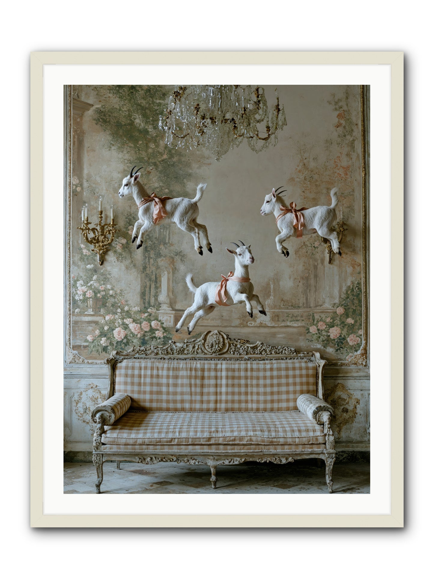 Dance Of Wild Hearts -- Framed Print - White 30x40
