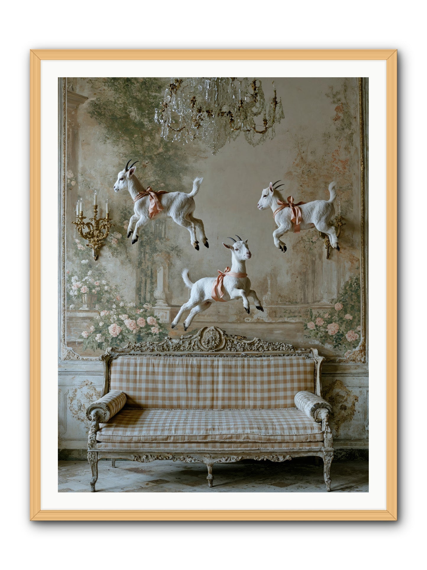Dance Of Wild Hearts -- Framed Print - Natural 36x48