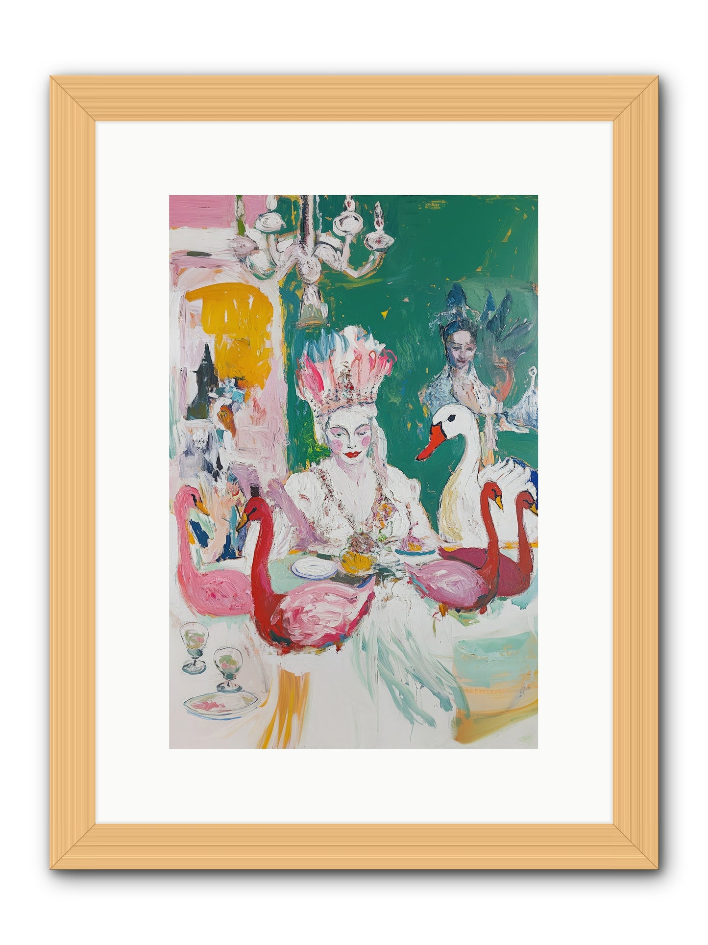 Dance Of Wild Wings -- Framed Print - Natural 10x15