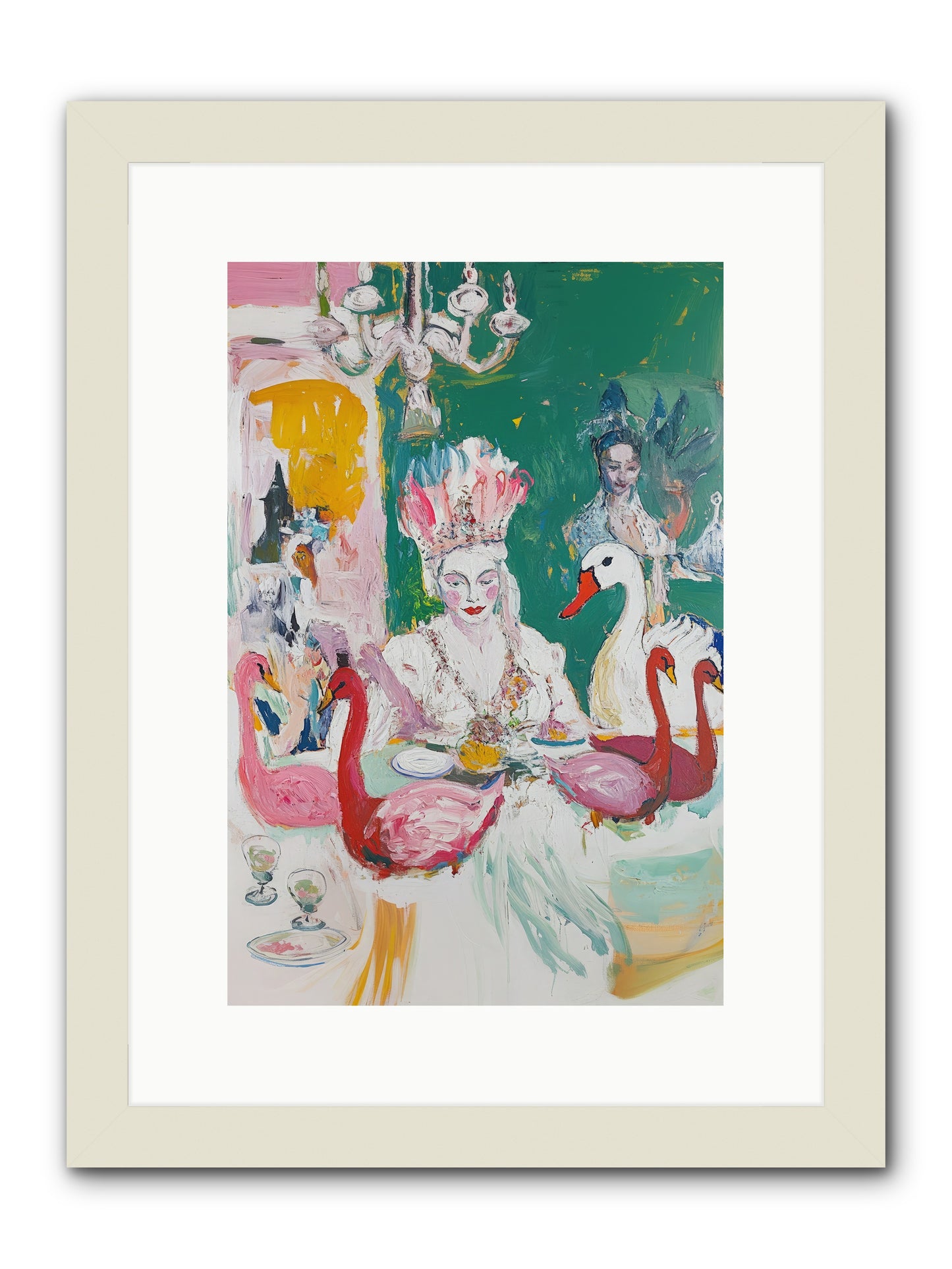 Dance Of Wild Wings -- Framed Print - White 10x15