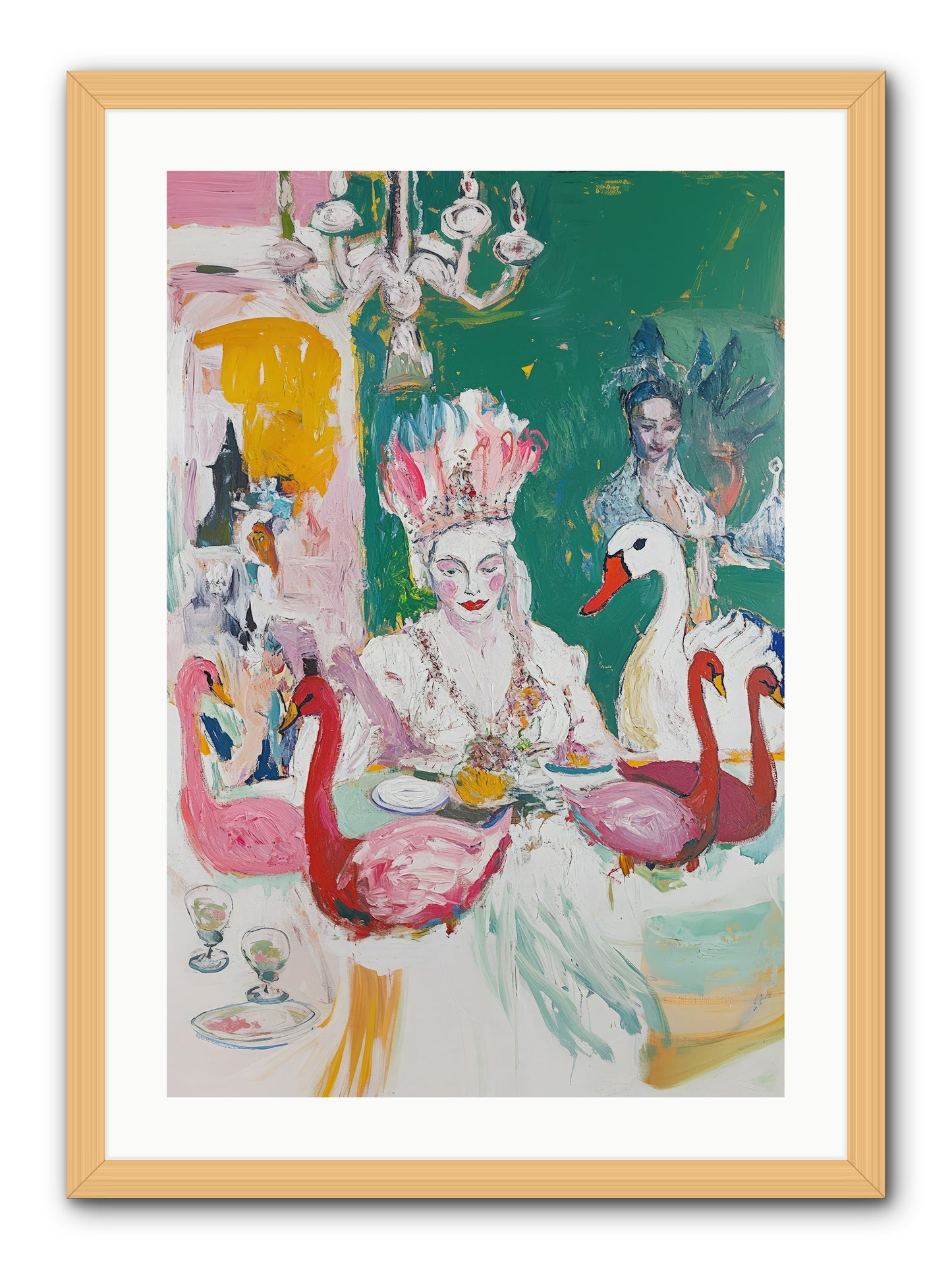 Dance Of Wild Wings -- Framed Print - Natural 20x30