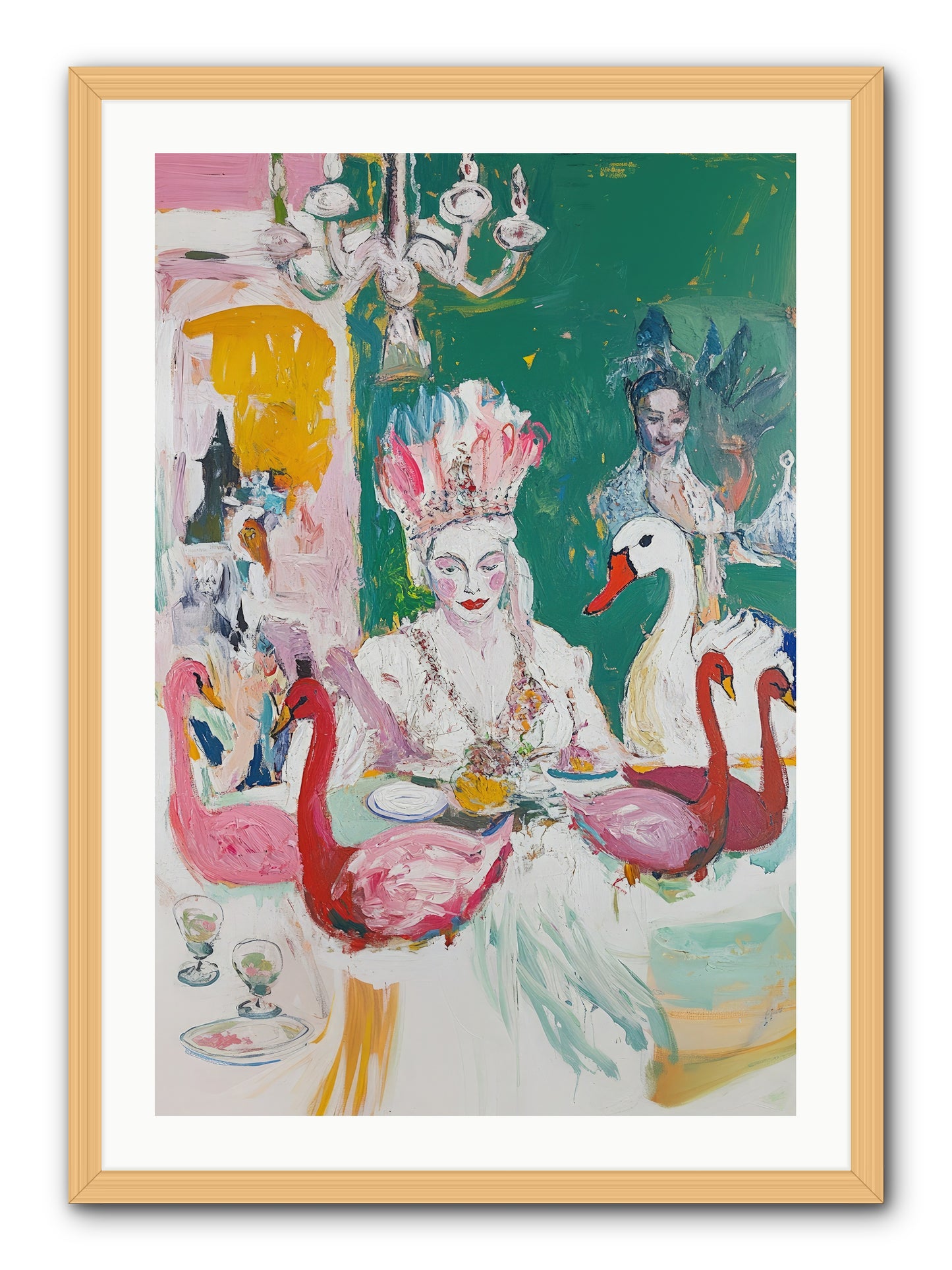 Dance Of Wild Wings -- Framed Print - Natural 24x36