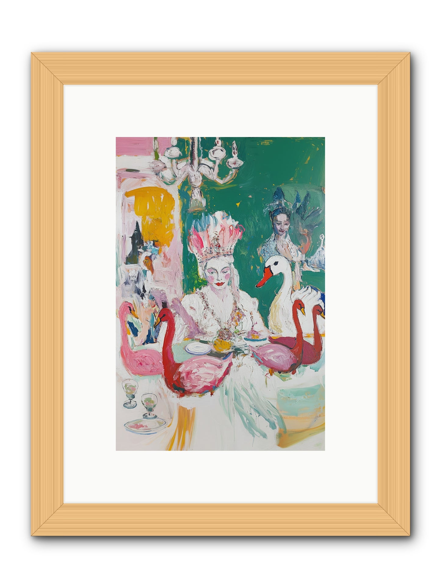 Dance Of Wild Wings -- Framed Print - Natural 8x12