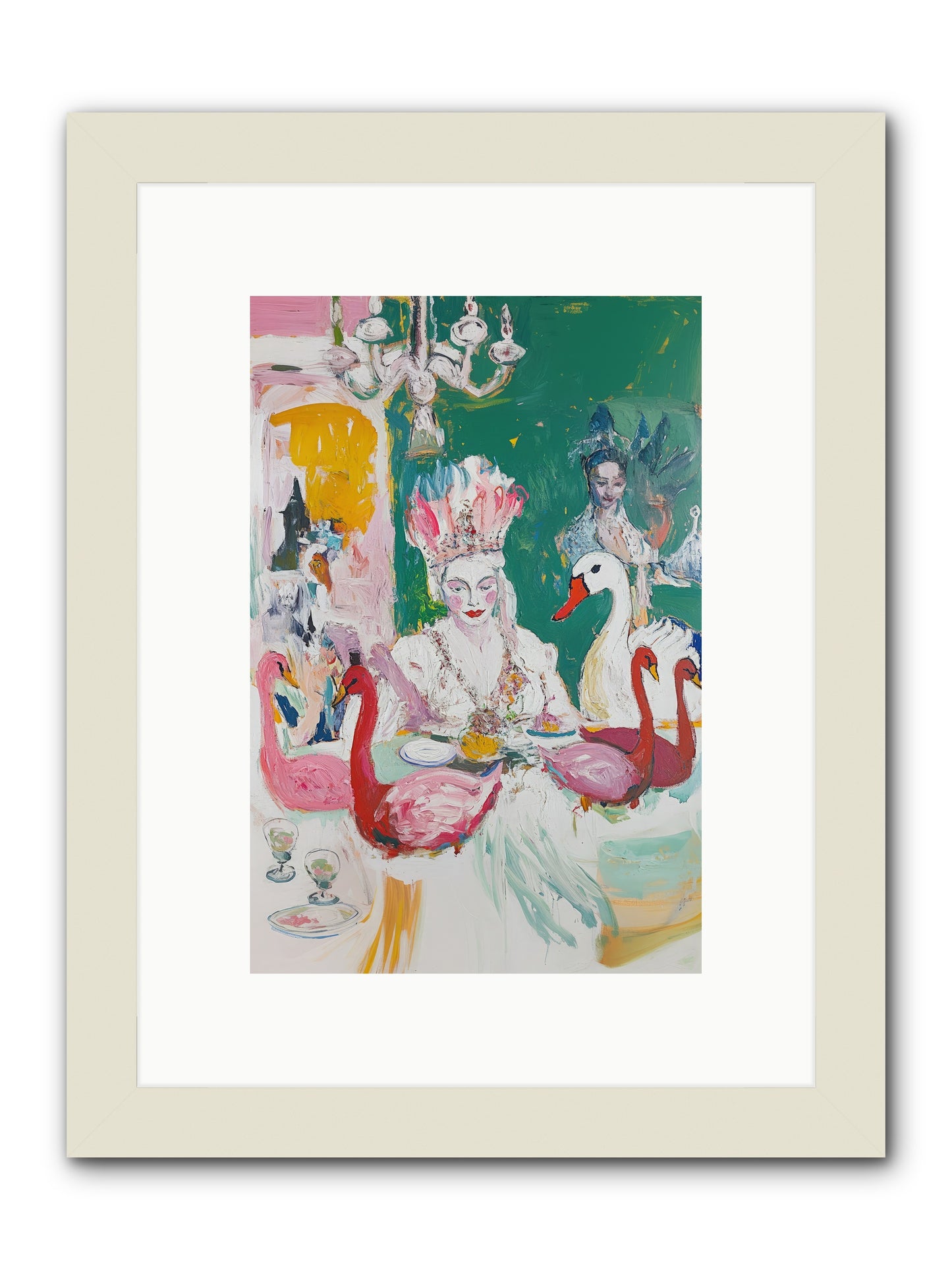 Dance Of Wild Wings -- Framed Print - White 8x12