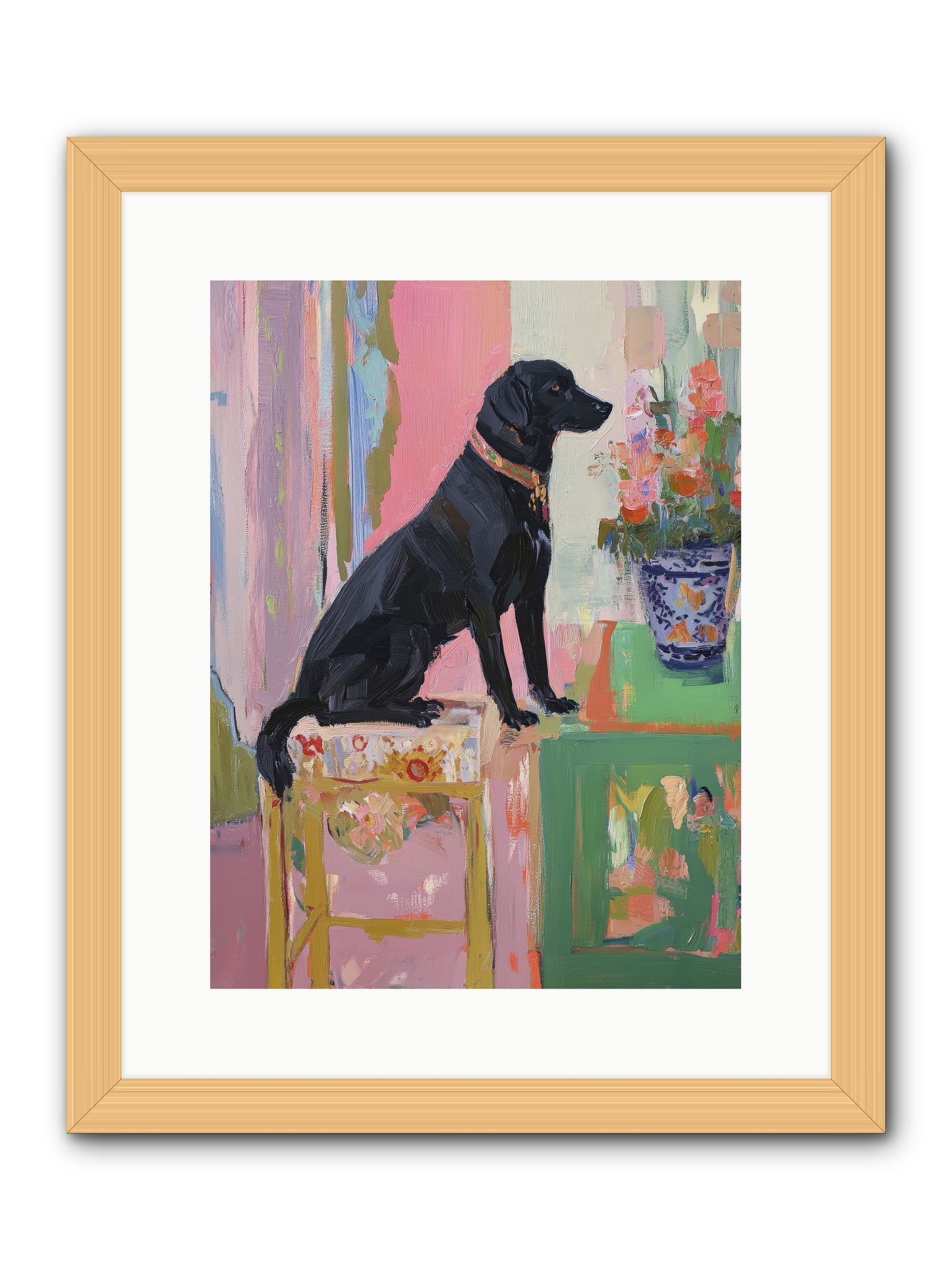 Dancing Bear -- Framed Print - Natural 12x16