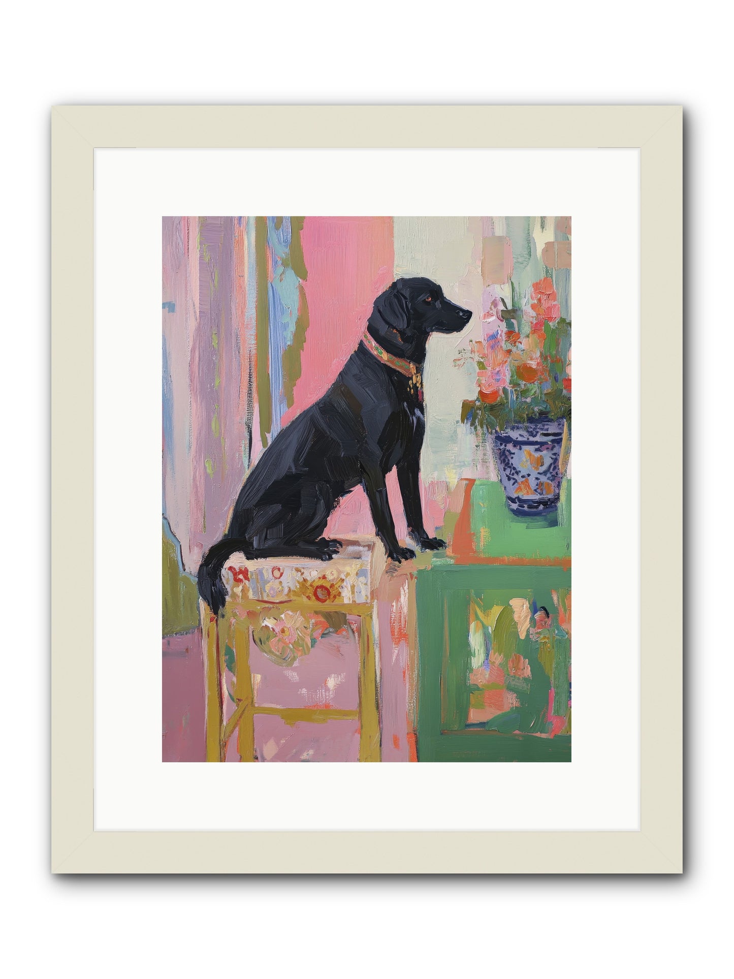 Dancing Bear -- Framed Print - White 12x16