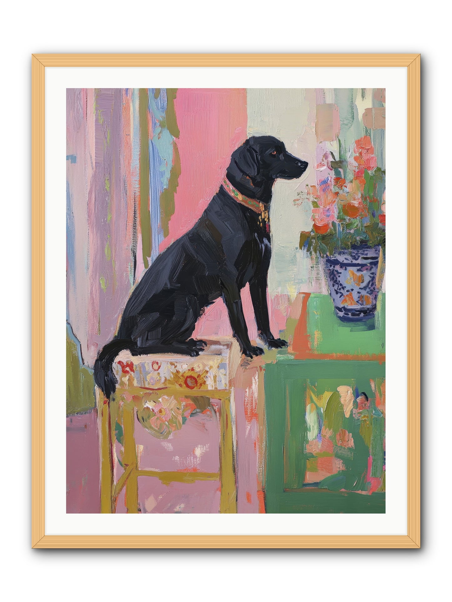 Dancing Bear -- Framed Print - Natural 30x40