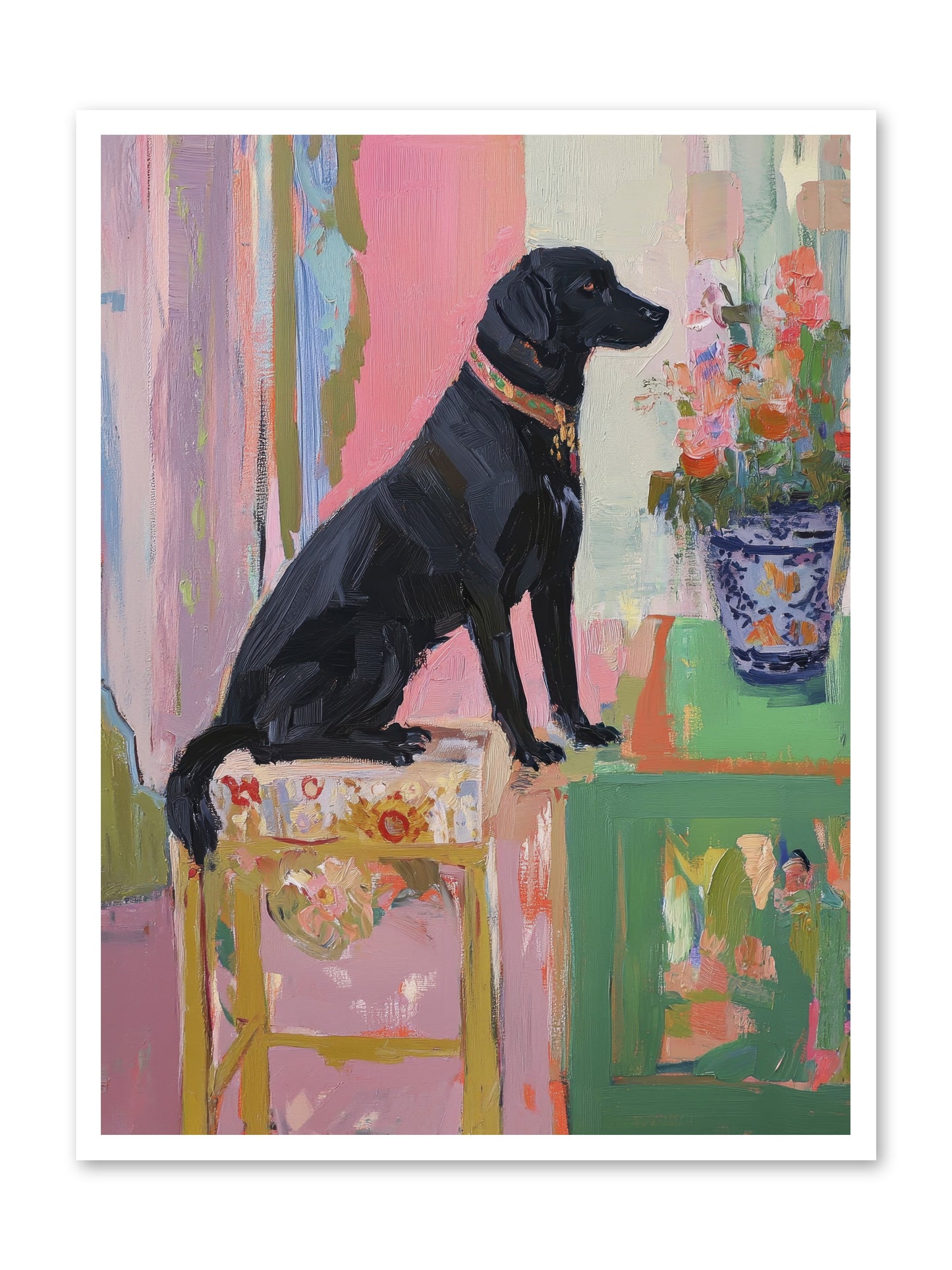 Dancing Bear -- Loose Canvas Print 30x40