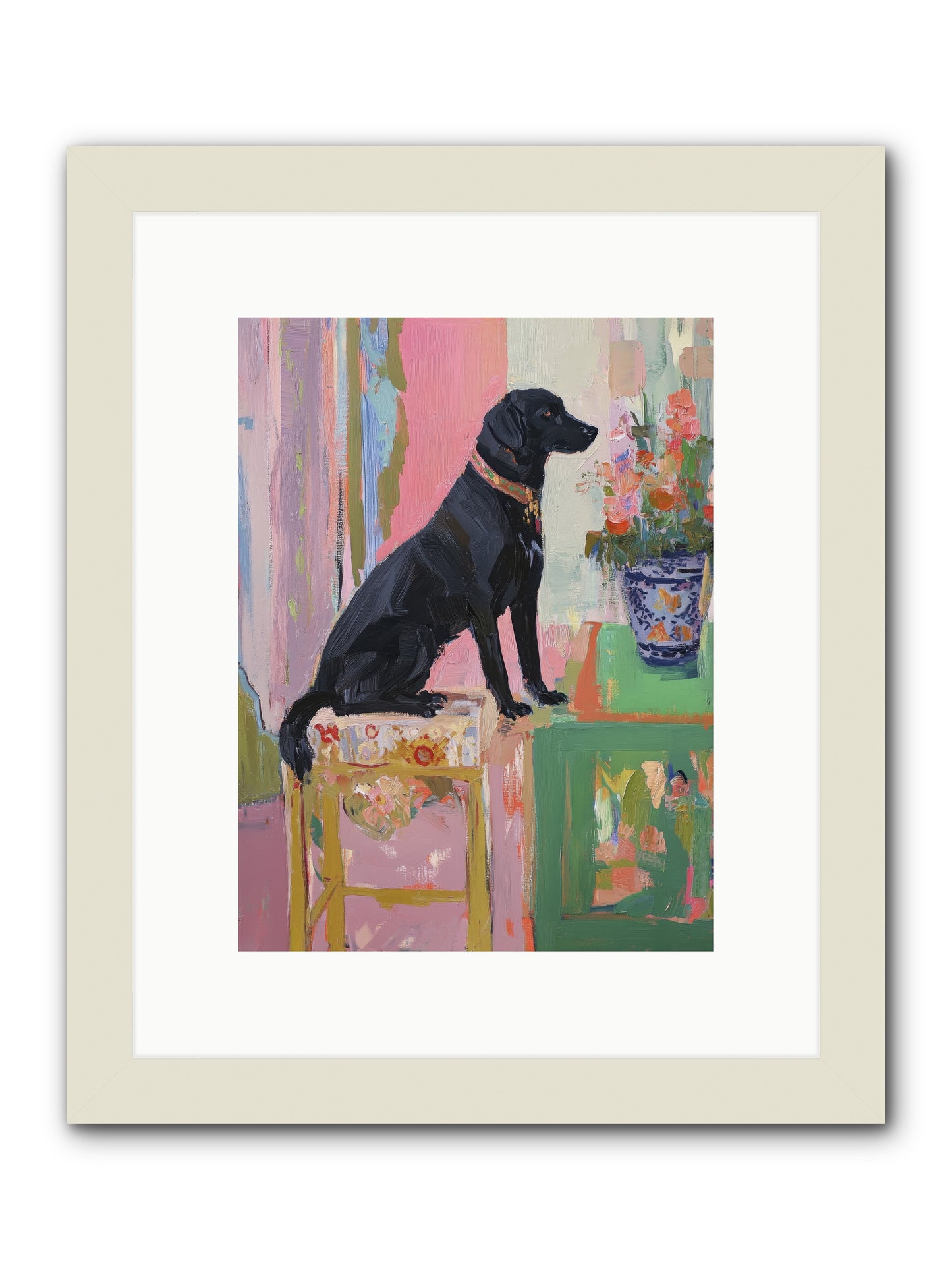Dancing Bear -- Framed Print - White 9x12