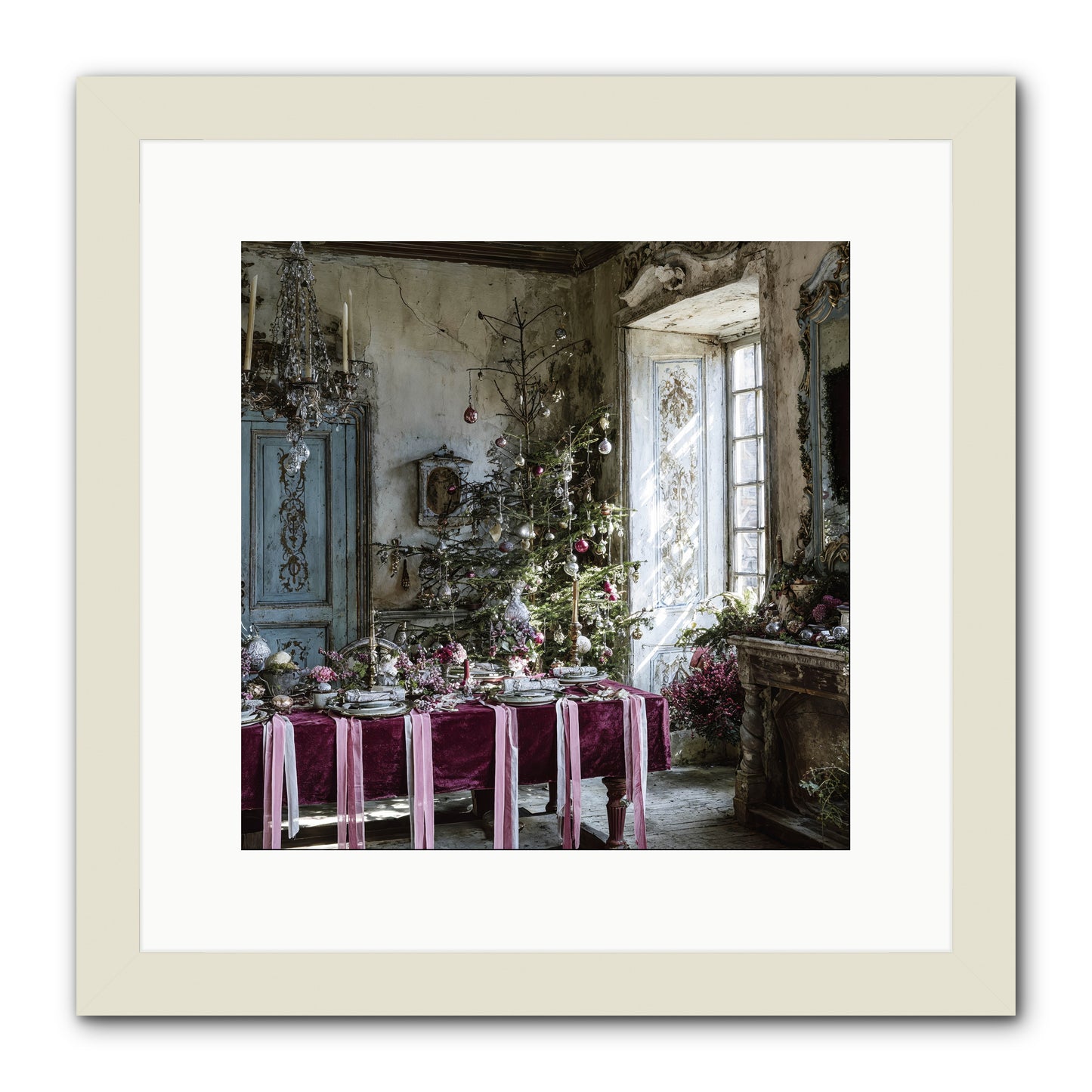 Dancing In Candied Dreams -- Framed Print - White 12x12