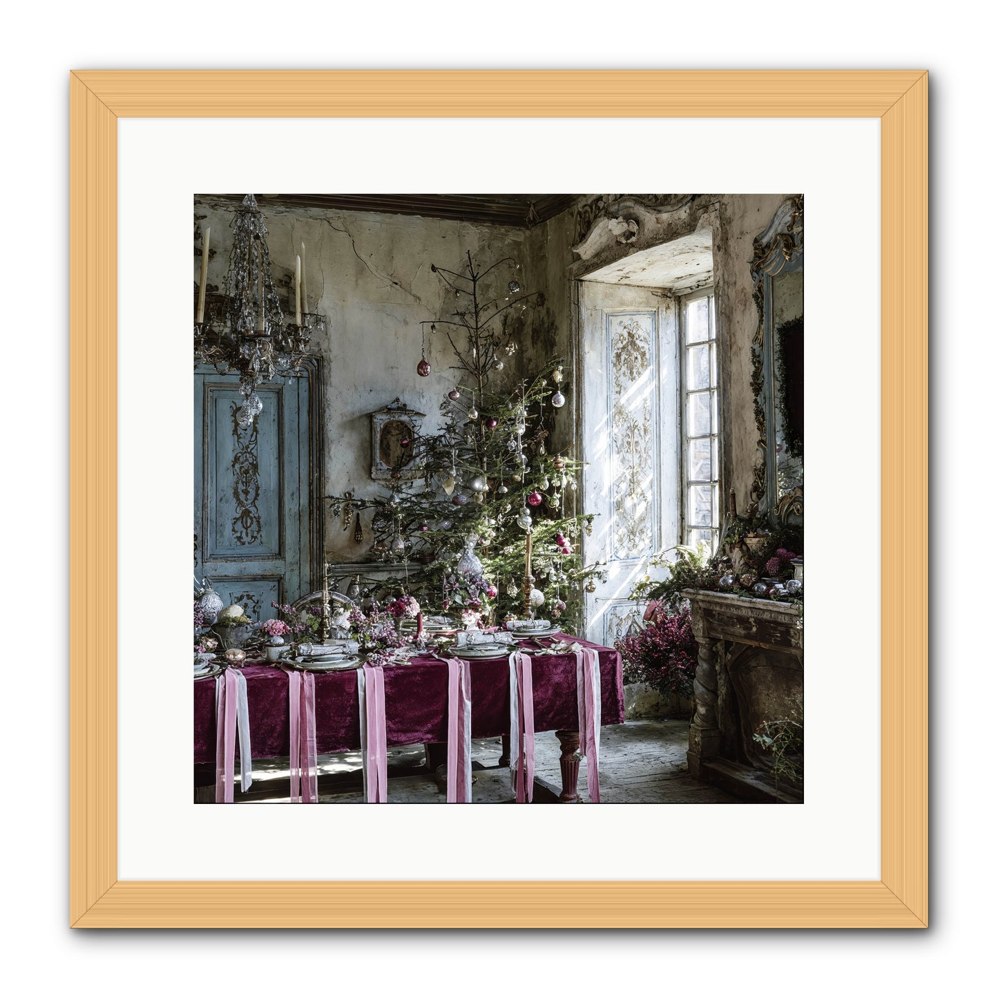 Dancing In Candied Dreams -- Framed Print - Natural 16x16