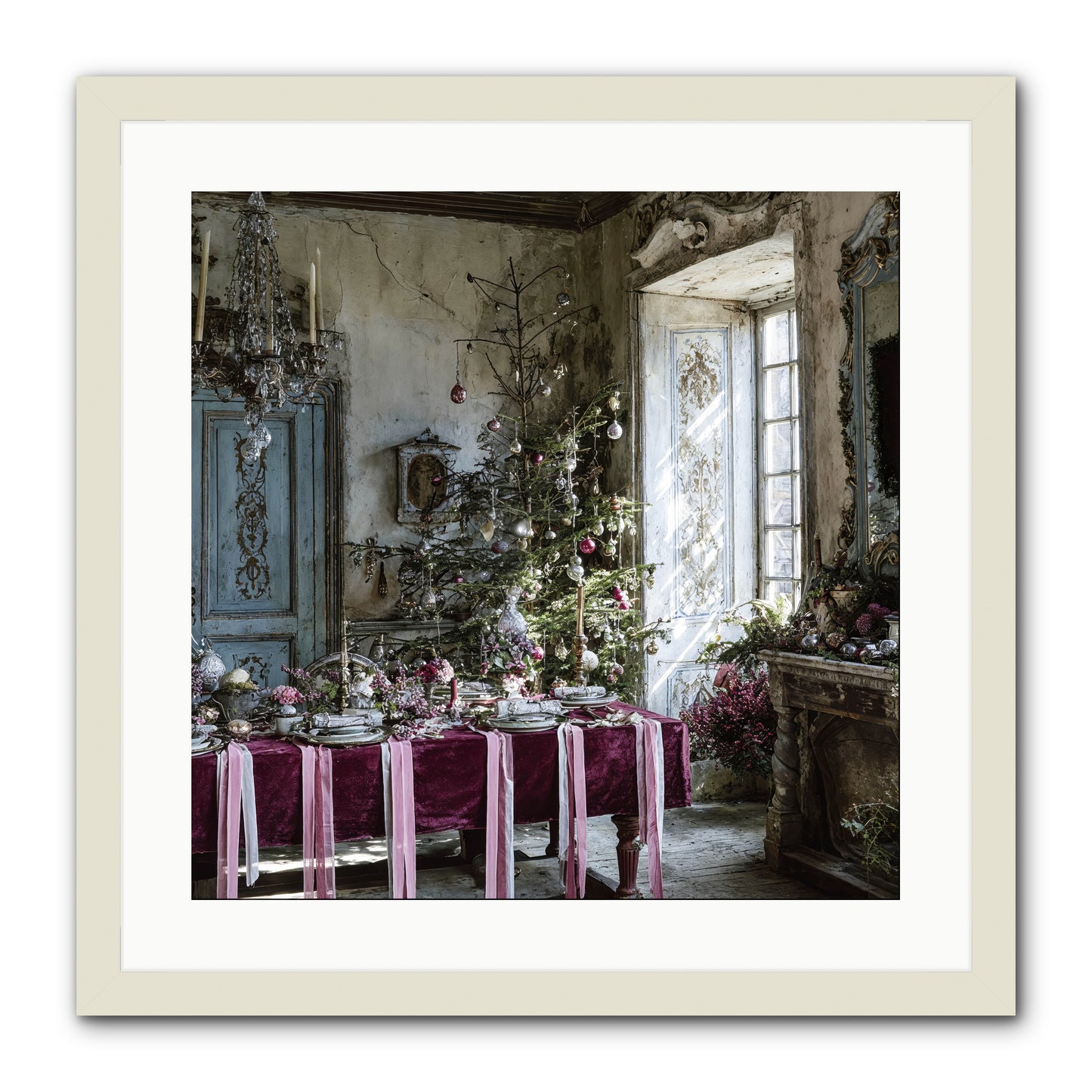 Dancing In Candied Dreams -- Framed Print - White 20x20