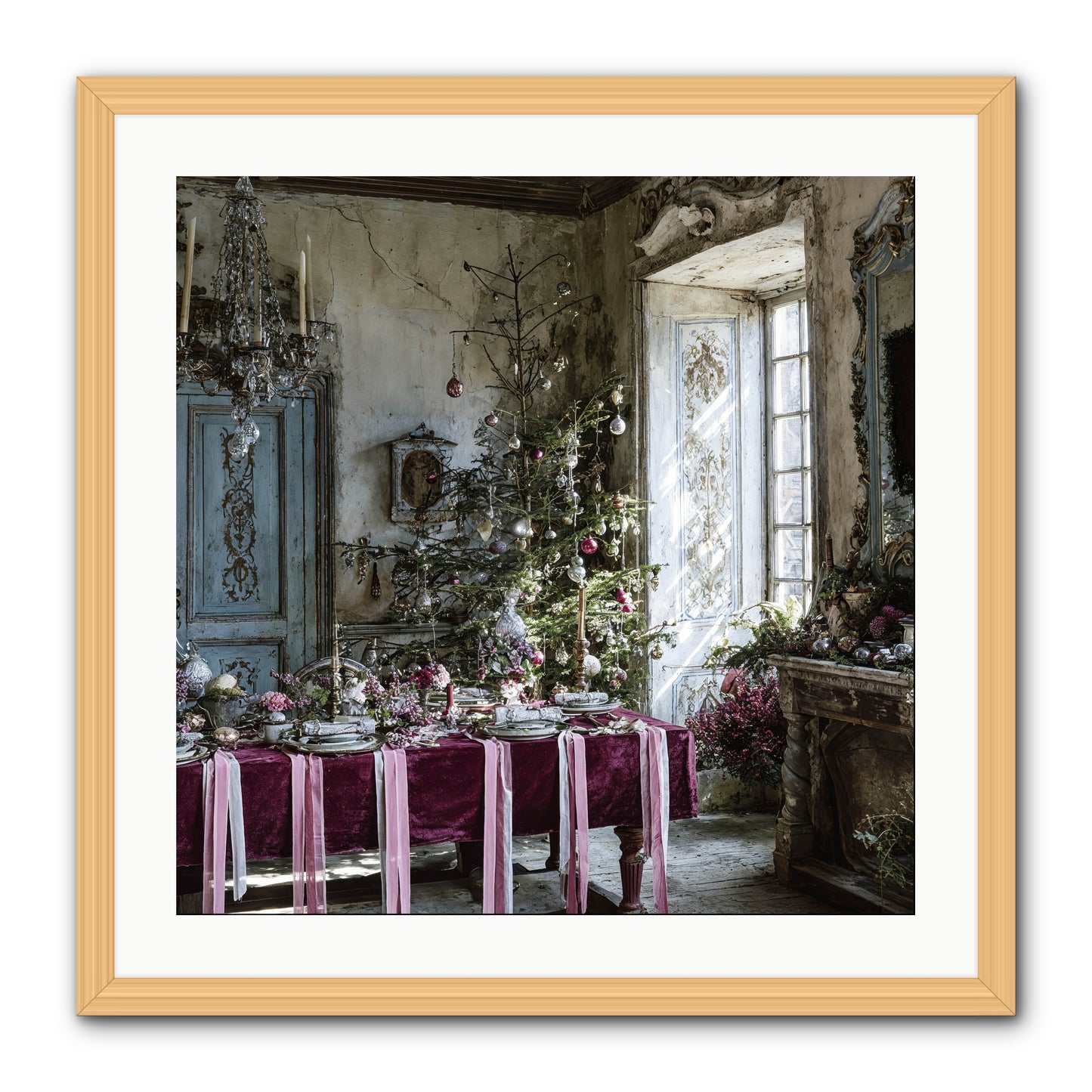 Dancing In Candied Dreams -- Framed Print - Natural 24x24
