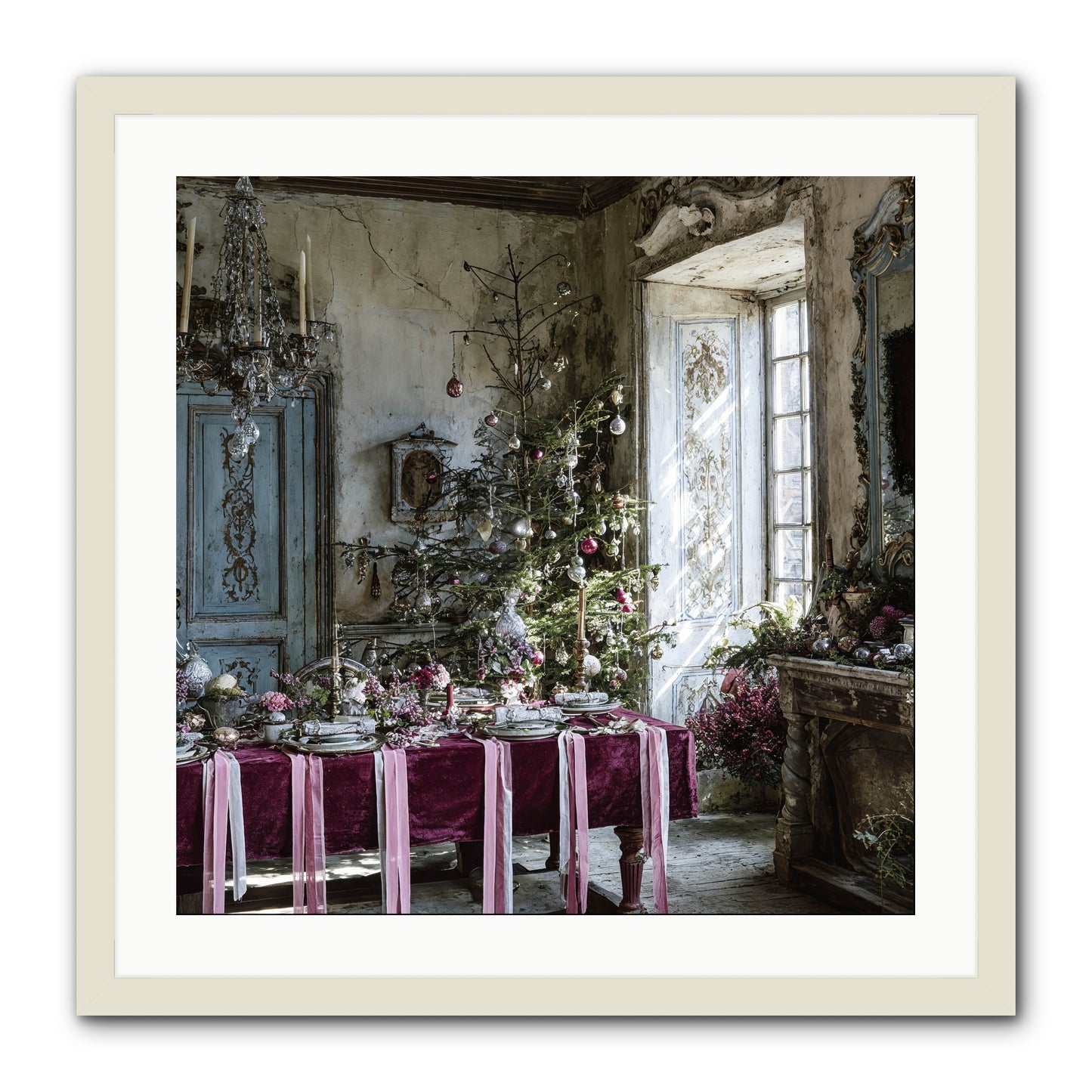 Dancing In Candied Dreams -- Framed Print - White 24x24