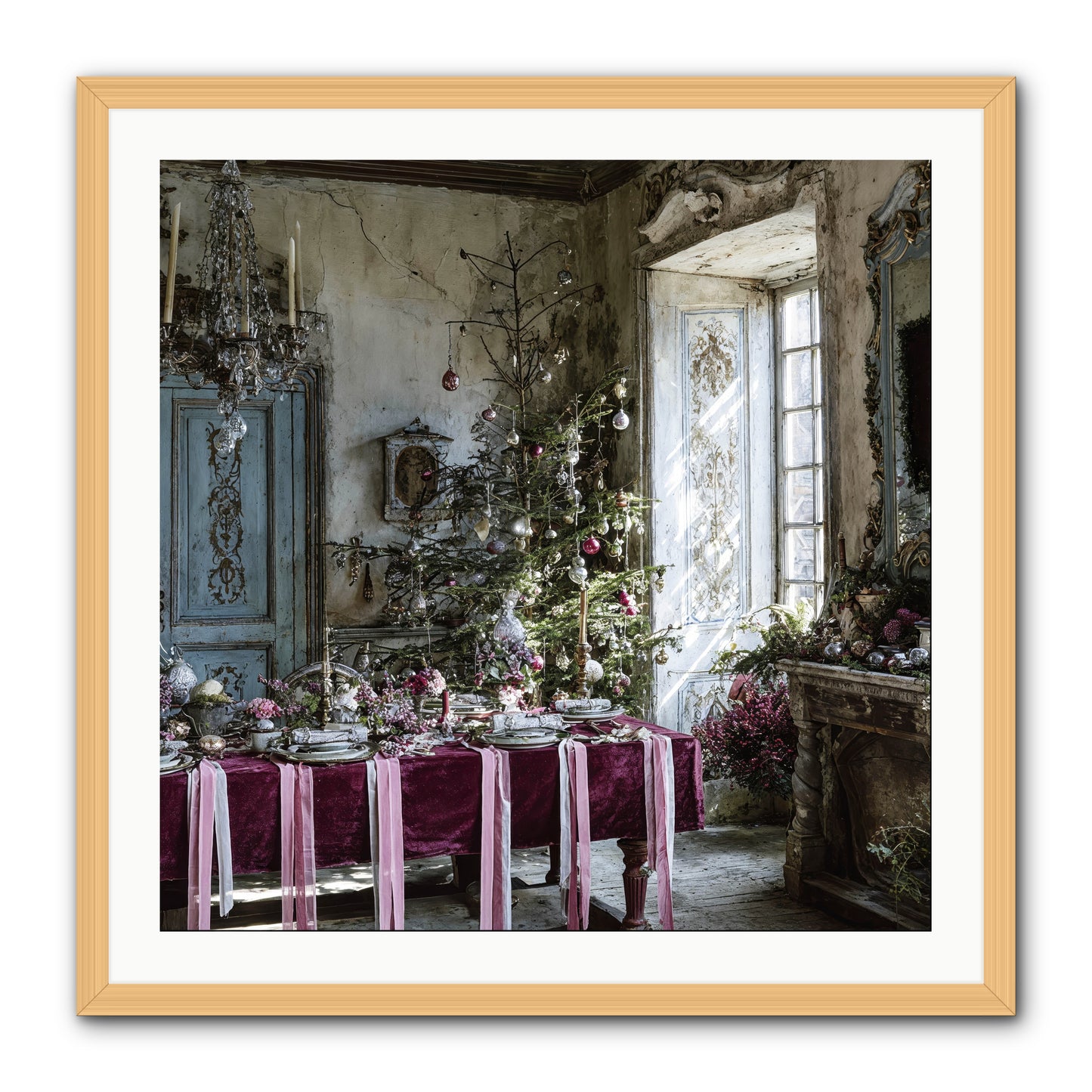 Dancing In Candied Dreams -- Framed Print - Natural 30x30