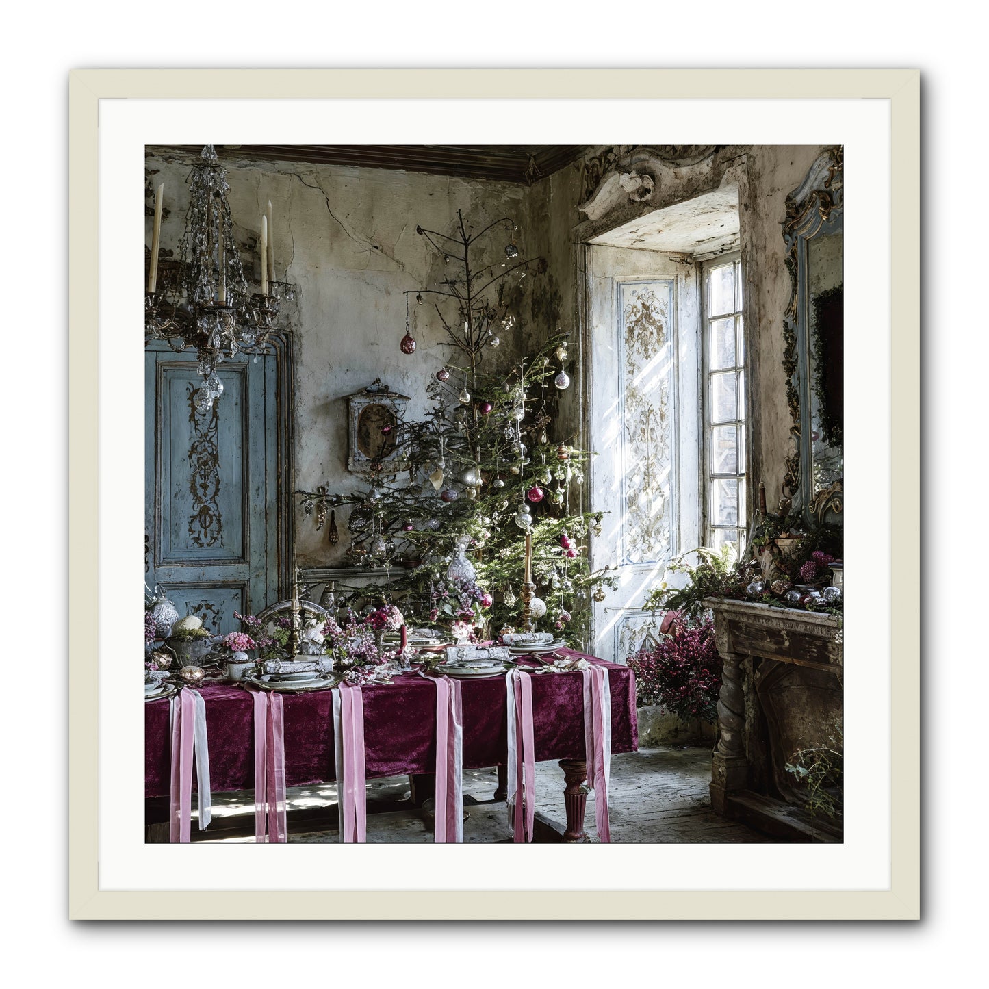 Dancing In Candied Dreams -- Framed Print - White 30x30