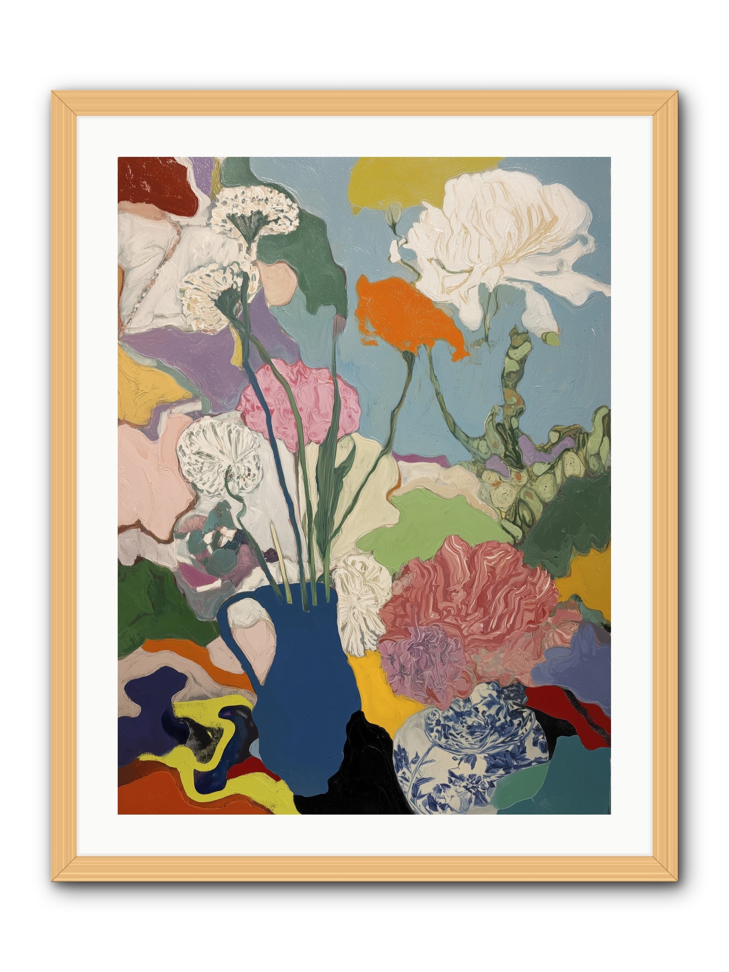 Dancing Petals -- Framed Print - Natural 24x32