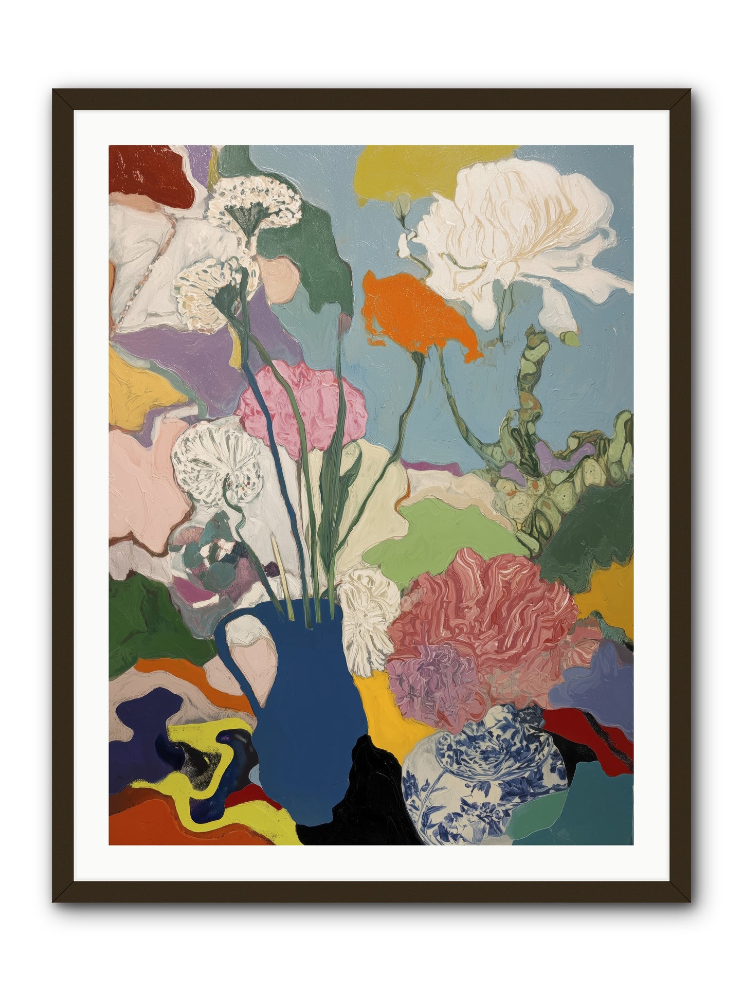 Dancing Petals -- Framed Print - Black 30x40