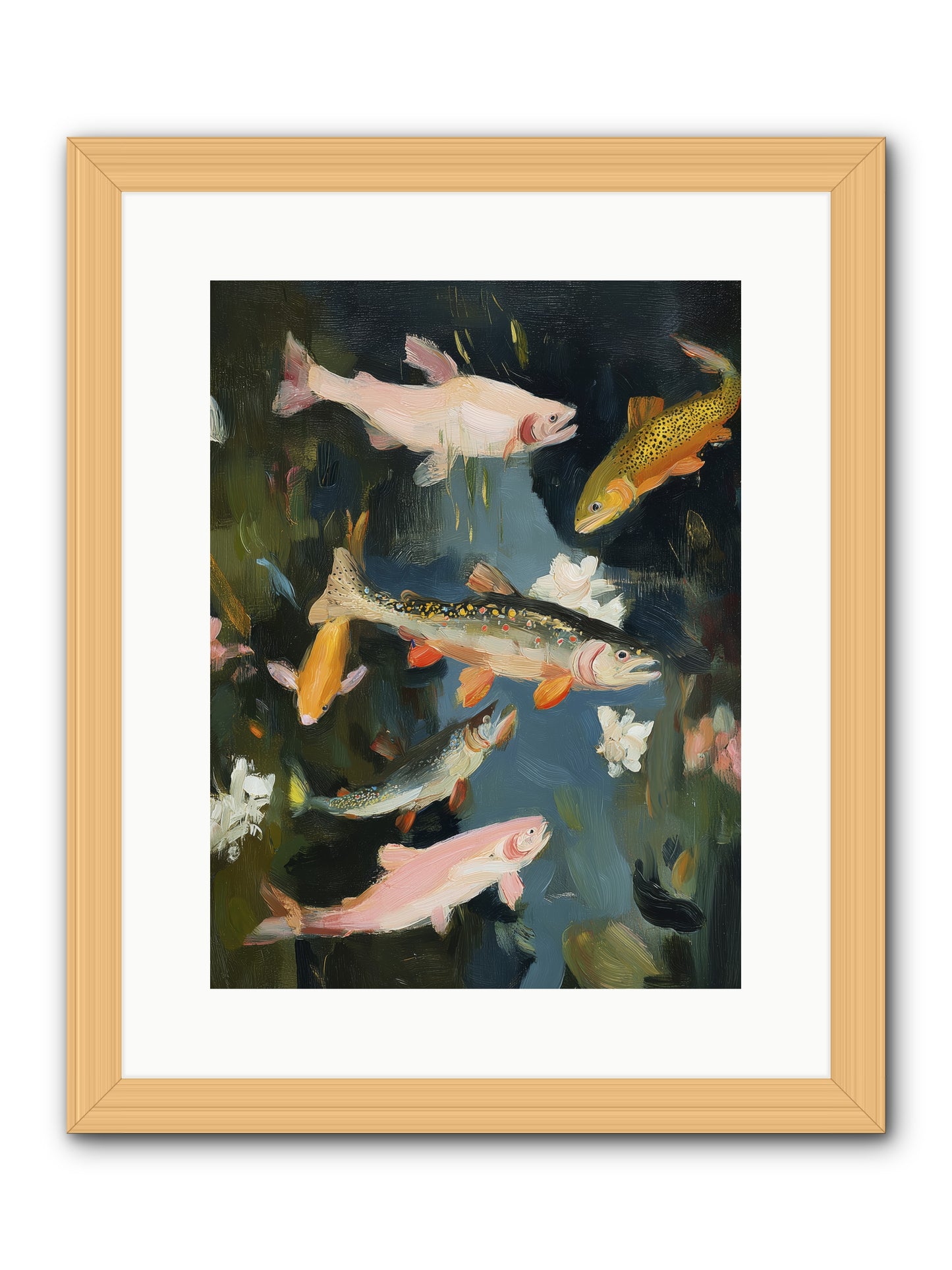 Dancing Through Deep -- Framed Print - Natural 12x16