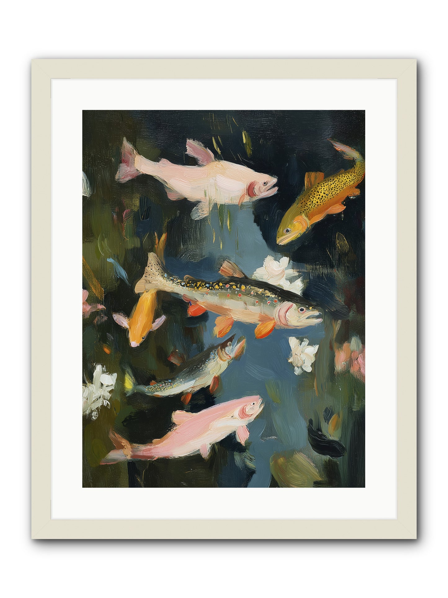 Dancing Through Deep -- Framed Print - White 18x24