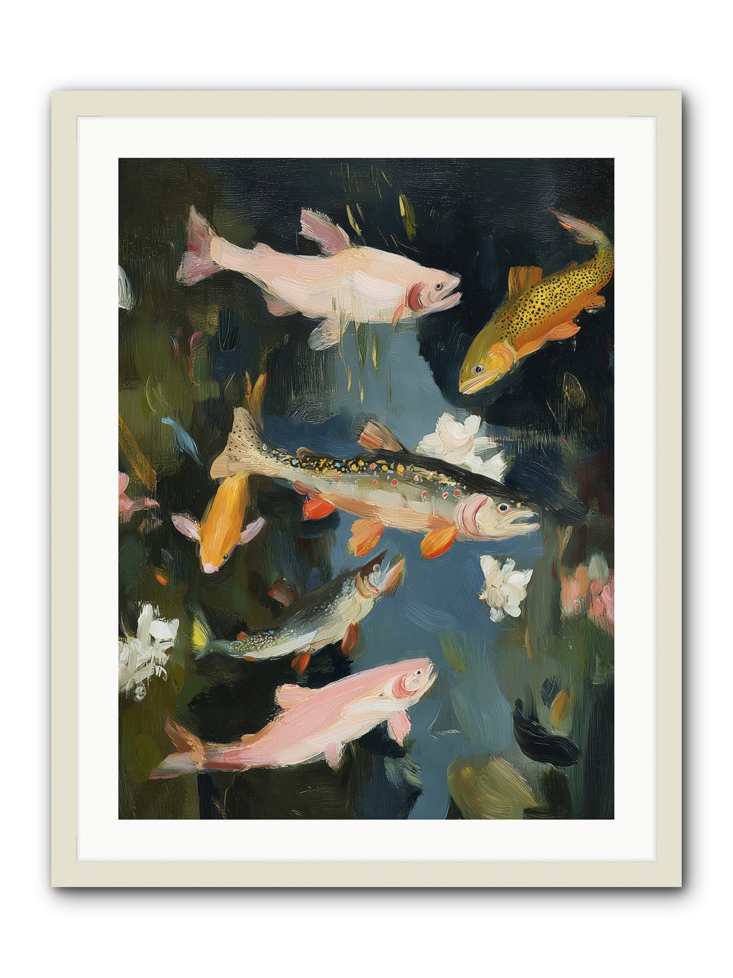 Dancing Through Deep -- Framed Print - White 24x32