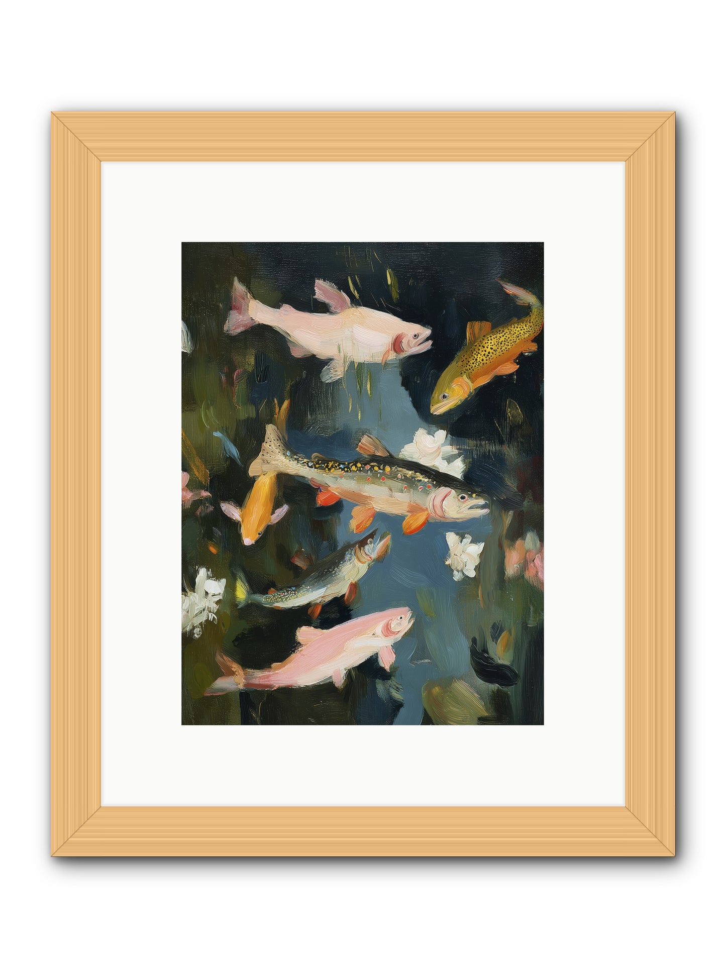 Dancing Through Deep -- Framed Print - Natural 9x12