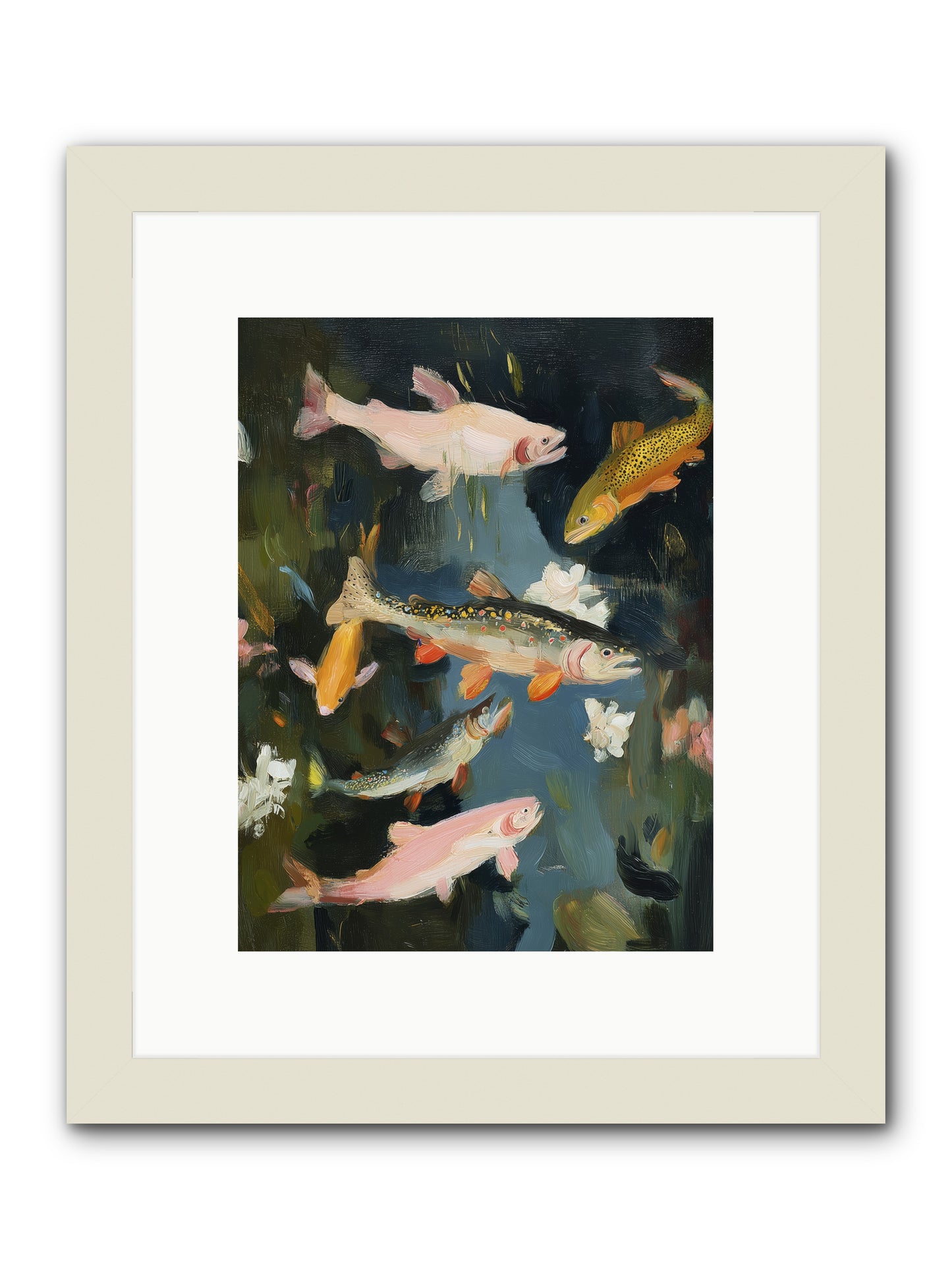 Dancing Through Deep -- Framed Print - White 9x12
