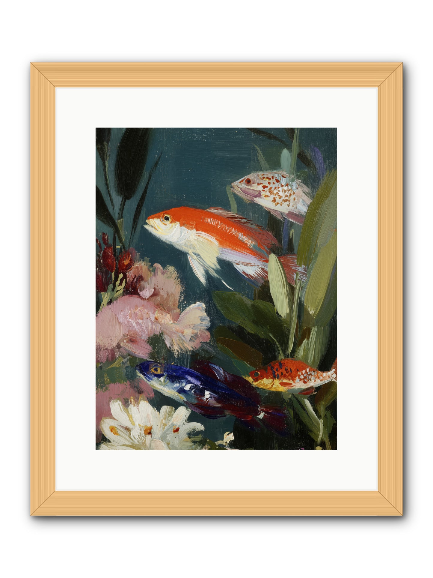 Dancing Through Tide -- Framed Print - Natural 12x16